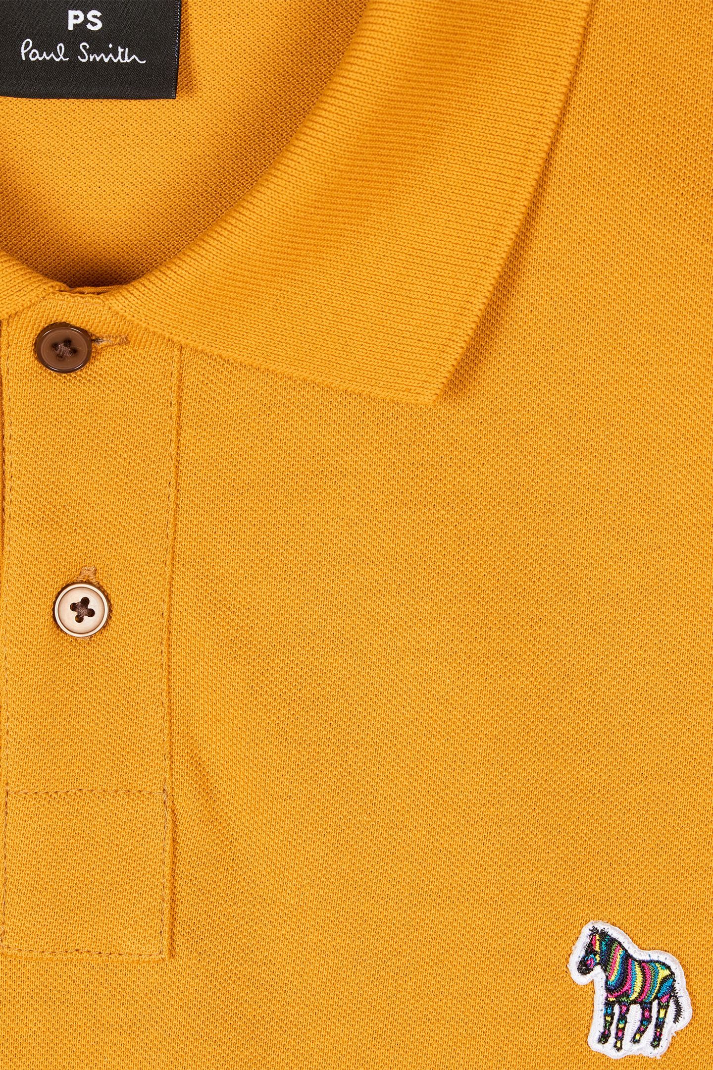 MENS REG FIT SS POLO SHIRT ZEBRA OCHRE 6