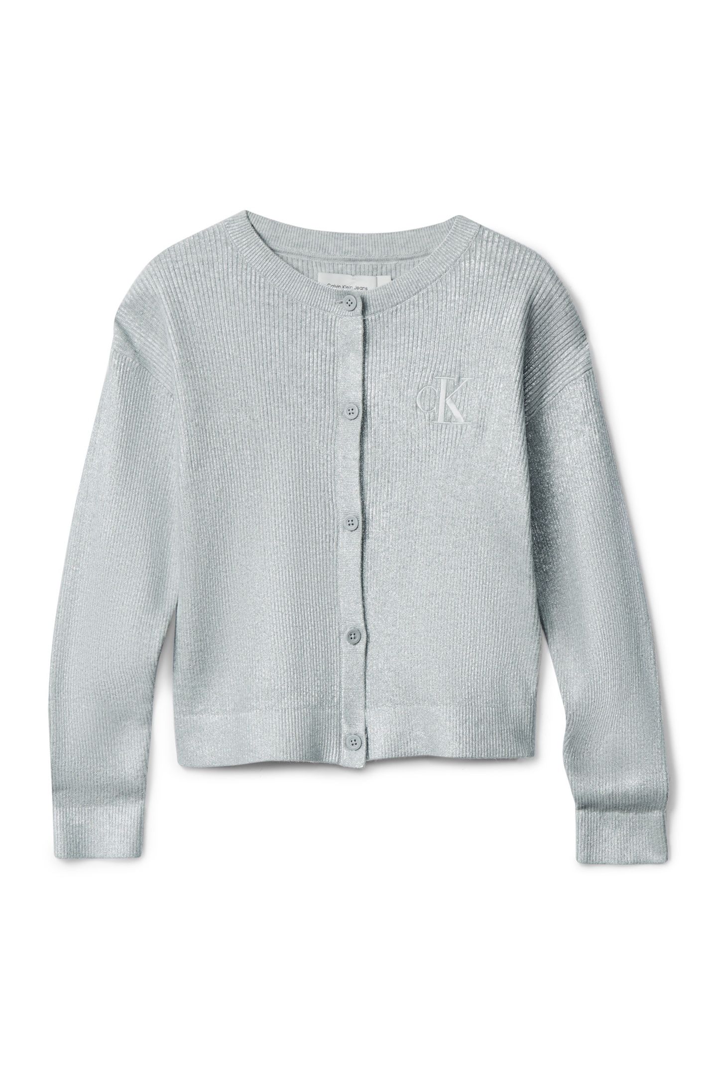 GIRLS SILVER COATED CARDIG SILVER 4