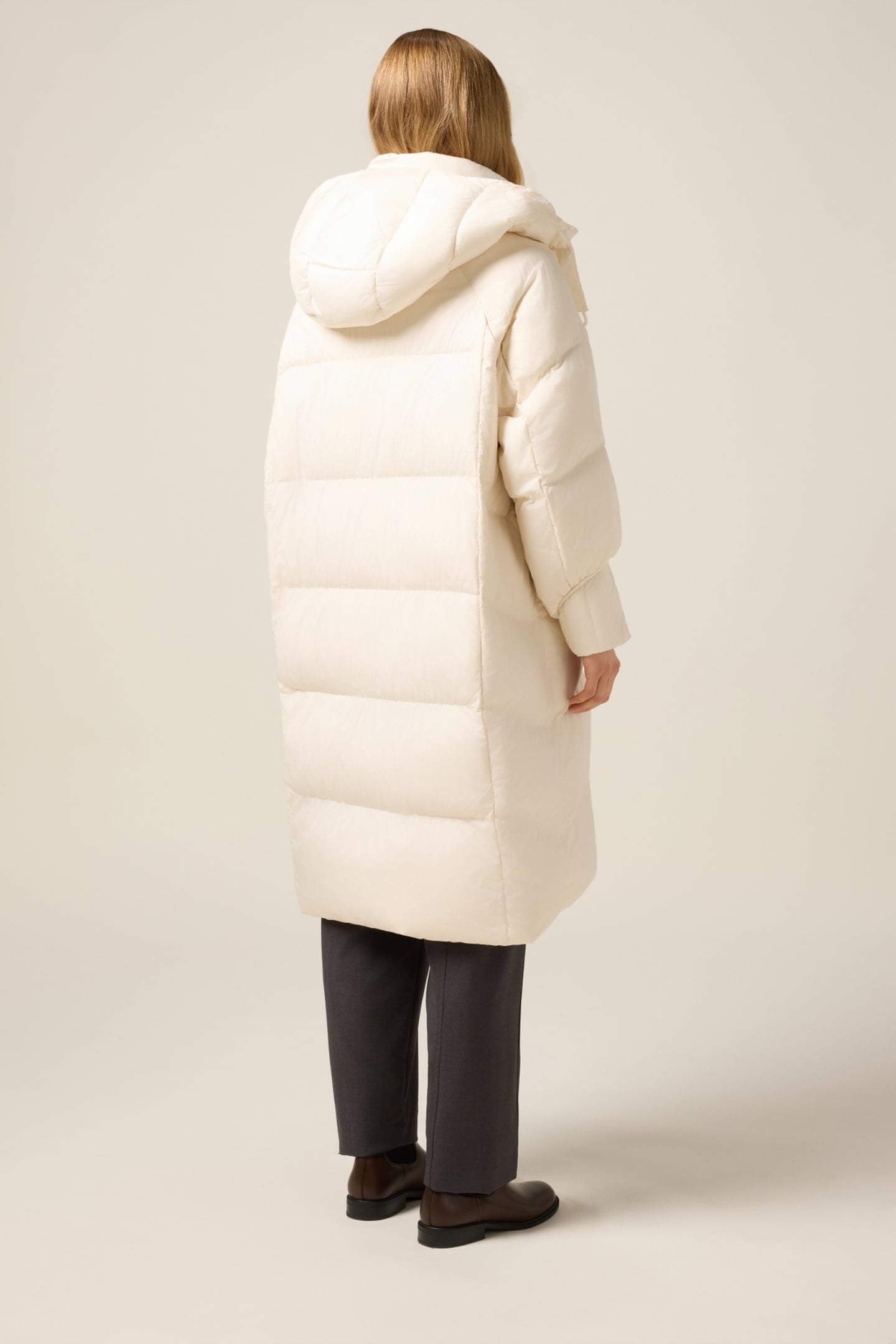 LONG DOWN JACKET IN REAL DOWN WHITE 2