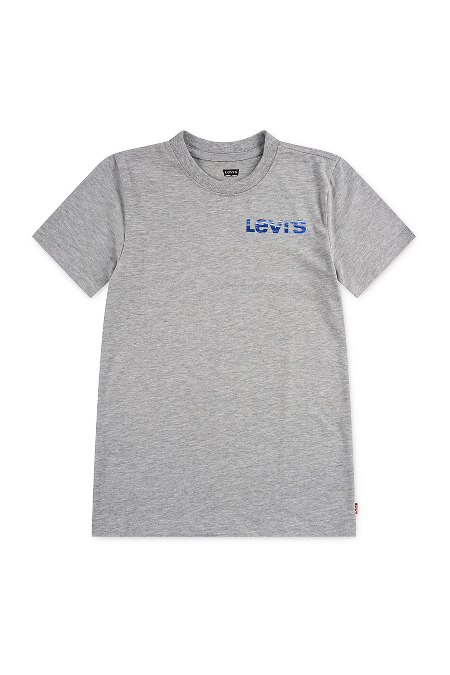 BOYS NEW WAVE SPORTSWEAR LOGO TEE GREY HEATHER 2