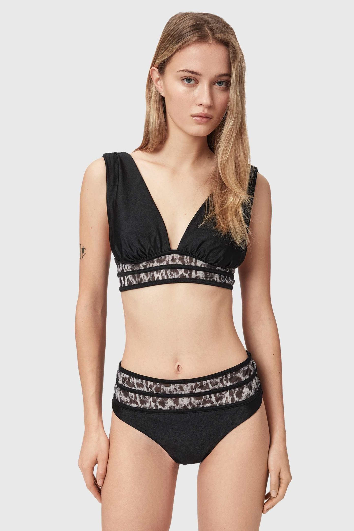XALIA BIKINI BOTTOM BLACK/GREY LEOPARD 2