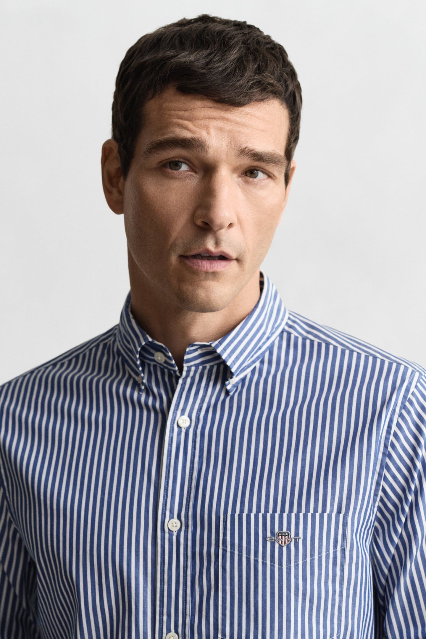 REG CLASSIC POPLIN STRIPE SHIRT COLLEGE BLUE 5
