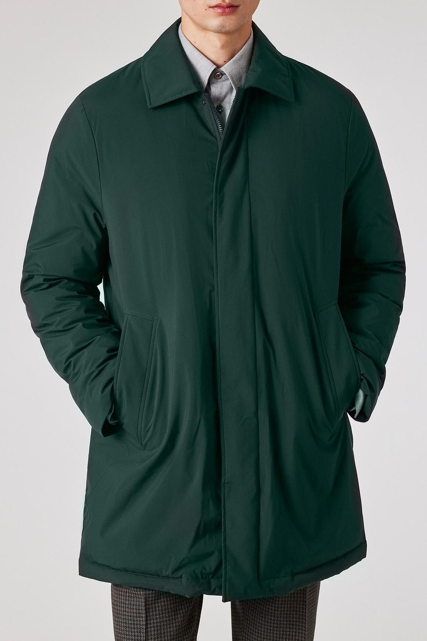 MENS DOWN COAT VERY DARK GREEN 1
