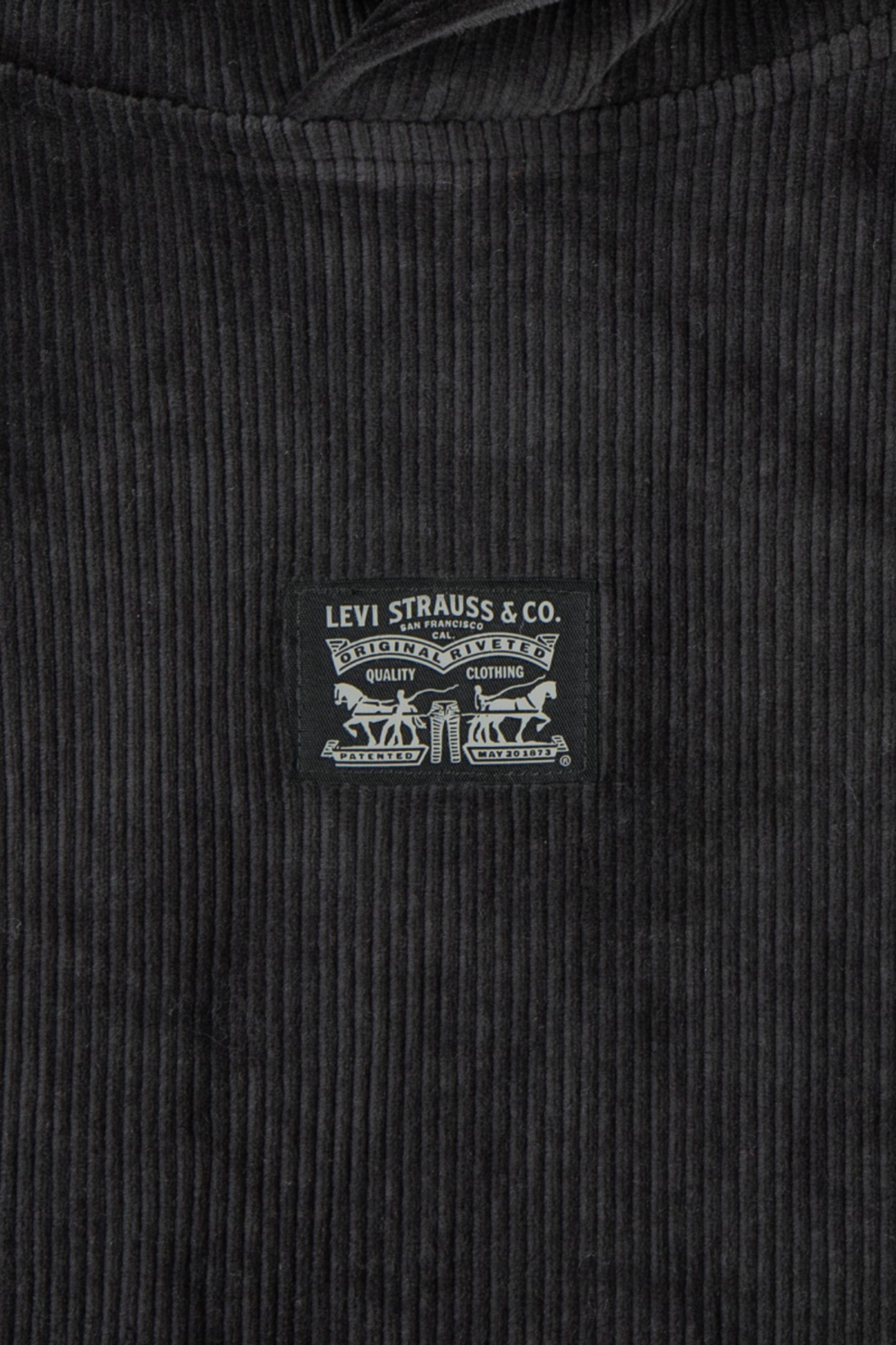 BOYS KNIT CORDUROY HOODIE PIRATE BLACK 3