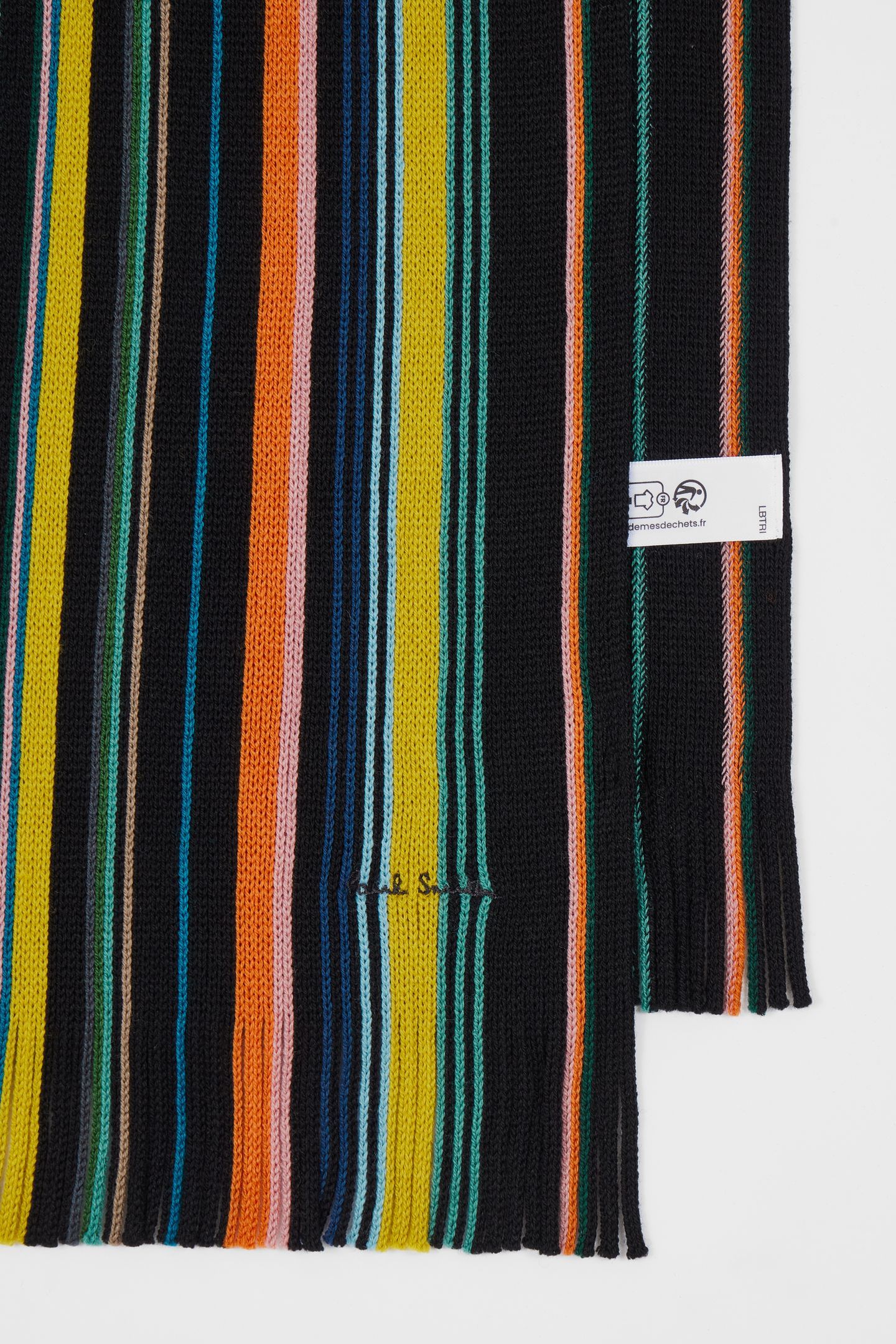 MEN SCARF IVAN STRIPE BLACK 5