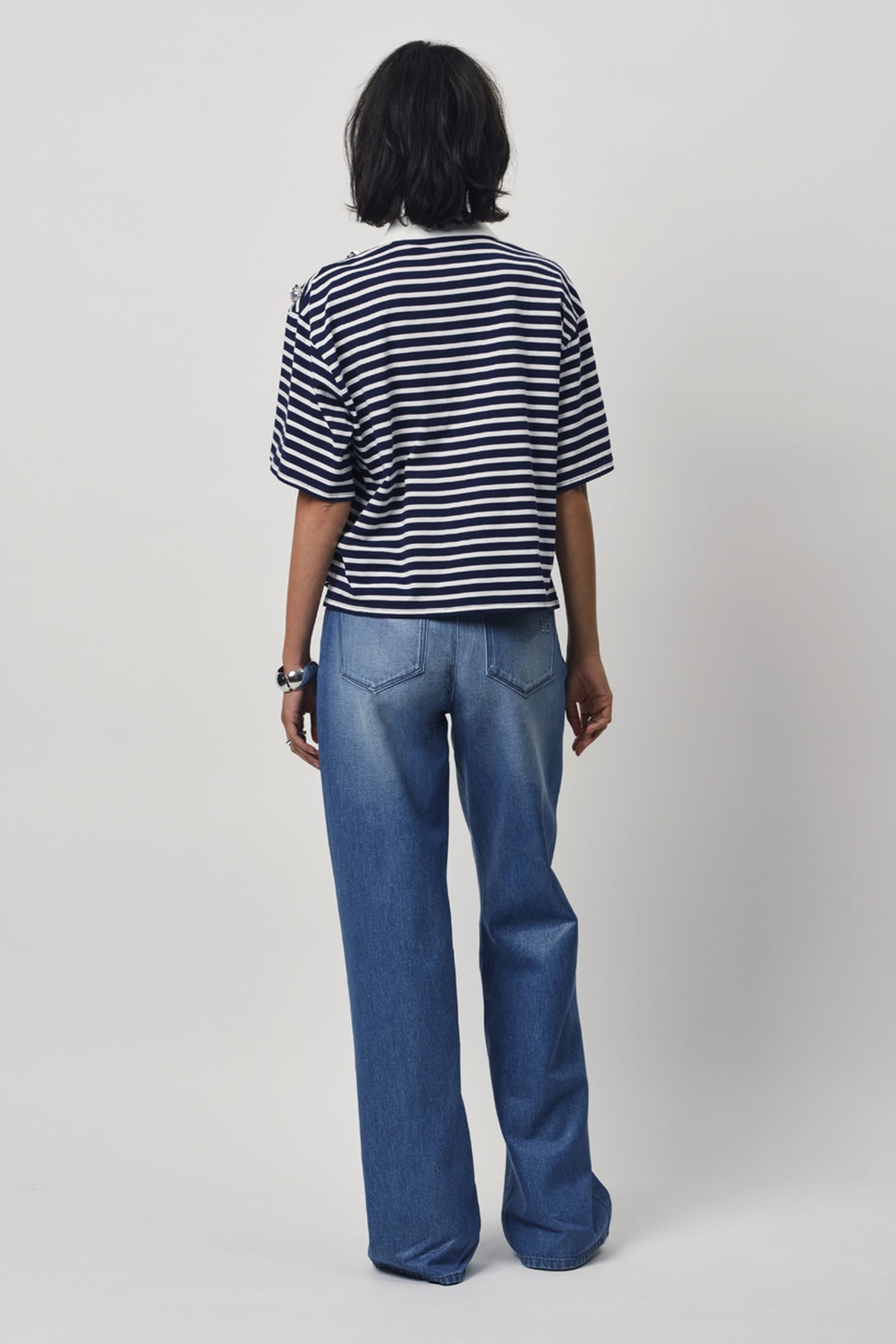 NUIT COATED WIDE LEG JEANS VINTAGE BLUE 2
