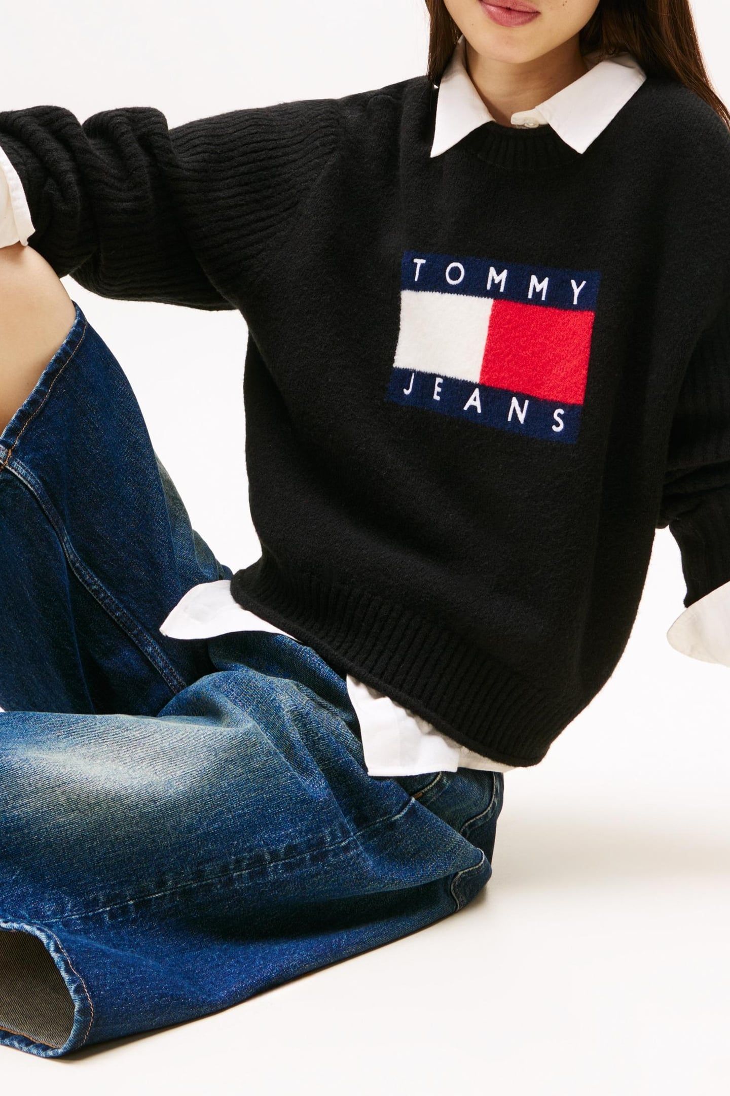 TJW MELANGE FLAG SWEATER BLACK HEATHER 5