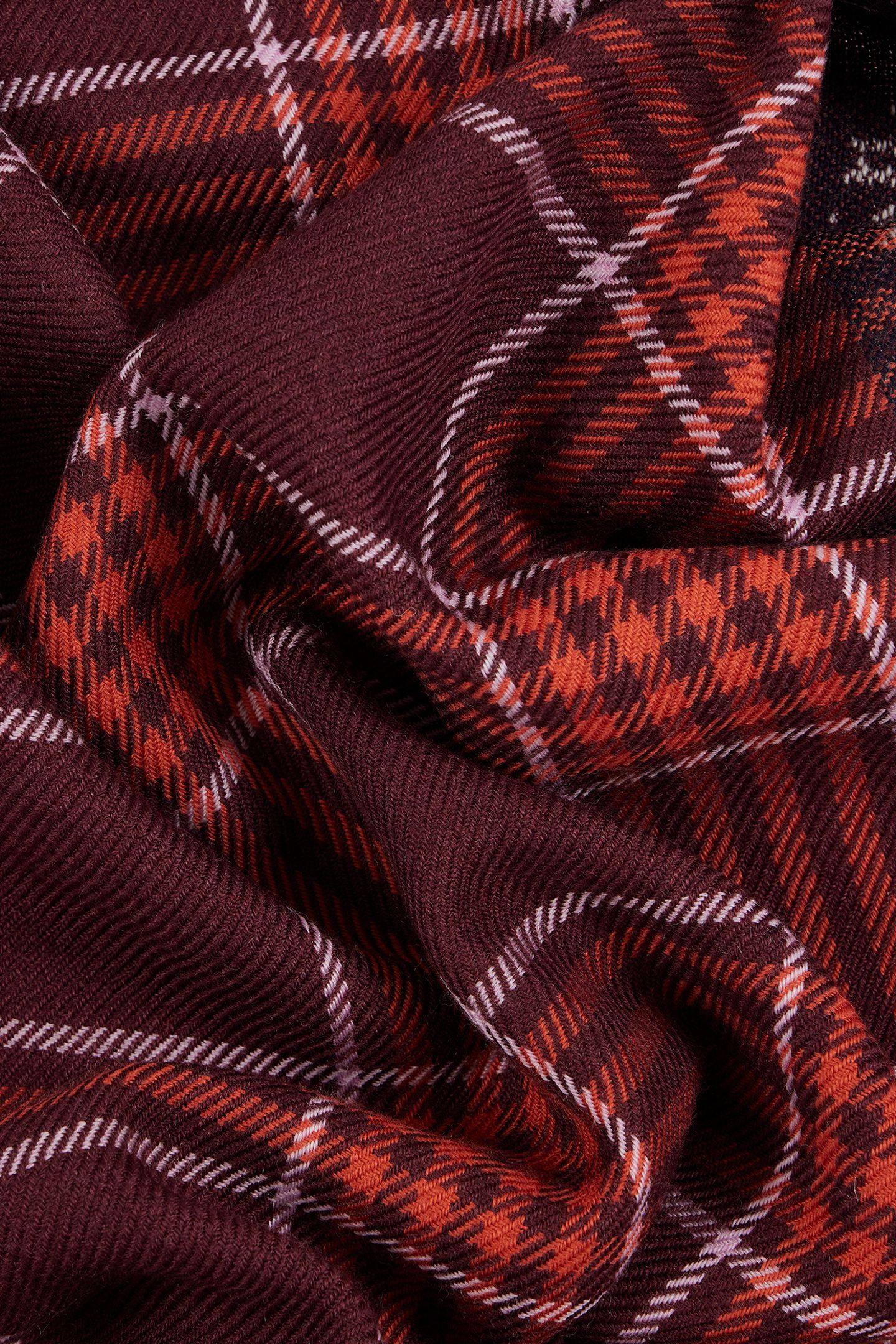 MEN SCARF LOGO BORDER BURGUNDY/ BORDE 8