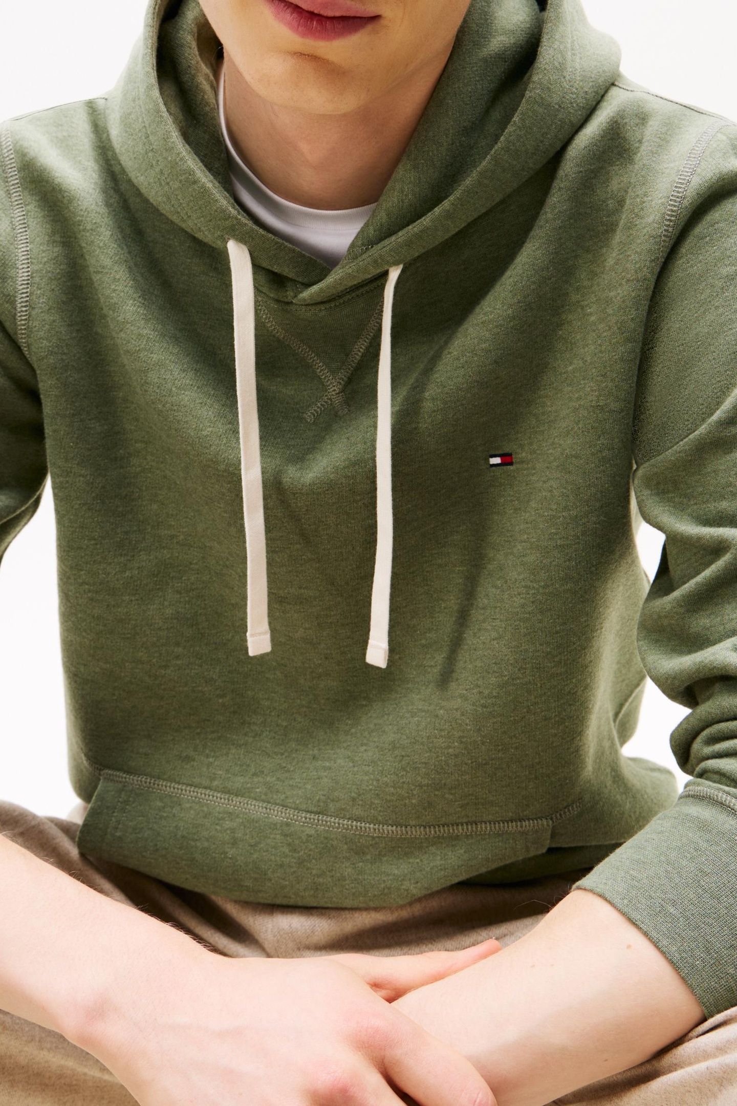 ESSENTIAL SEASONAL FLEECE BATTLE GREEN HEATHER 5