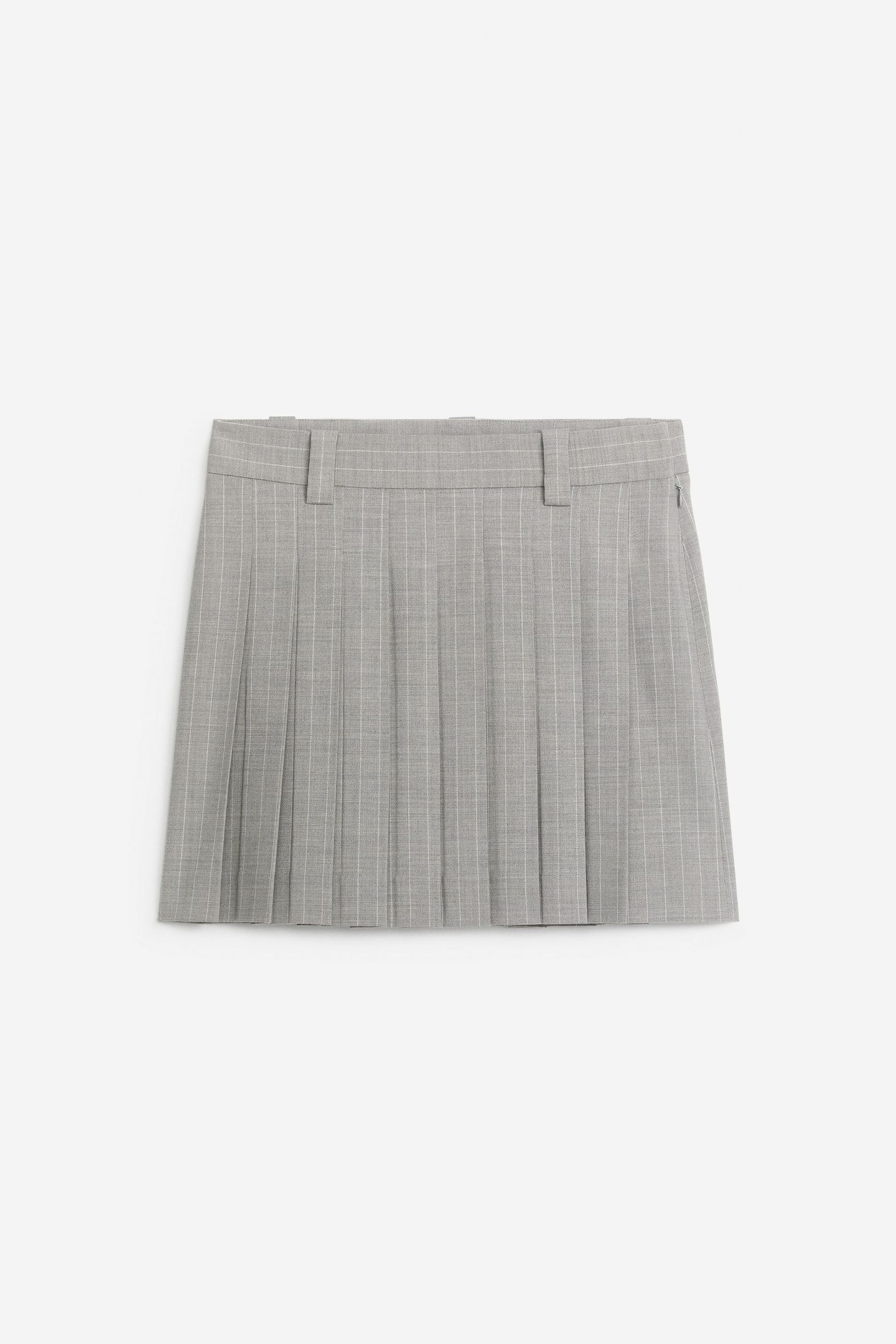 JANNA PINSTRIPE MINI SKIRT GREY 3