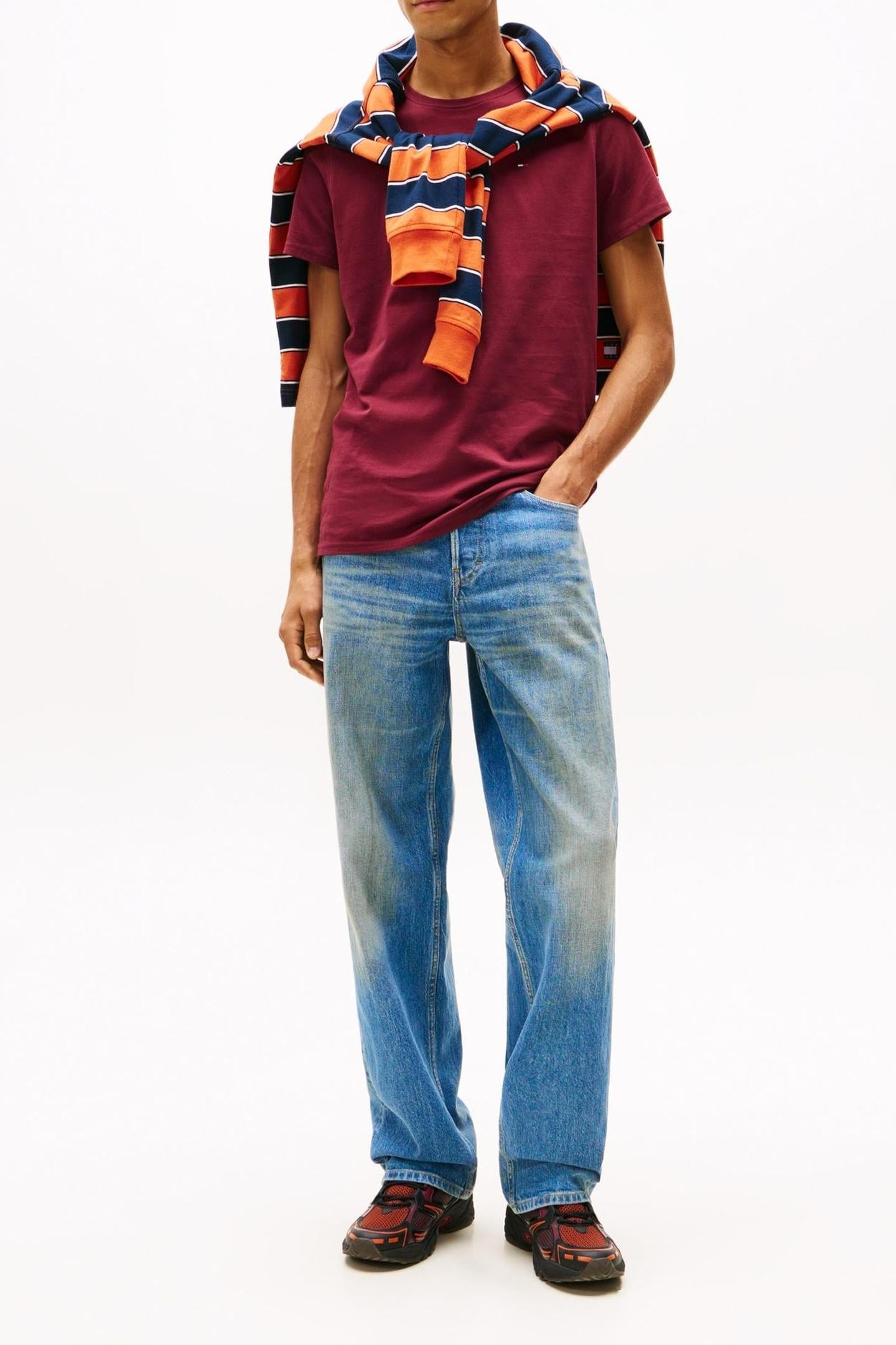 TJM XSLIM JERSEY TEE RED WINE 3
