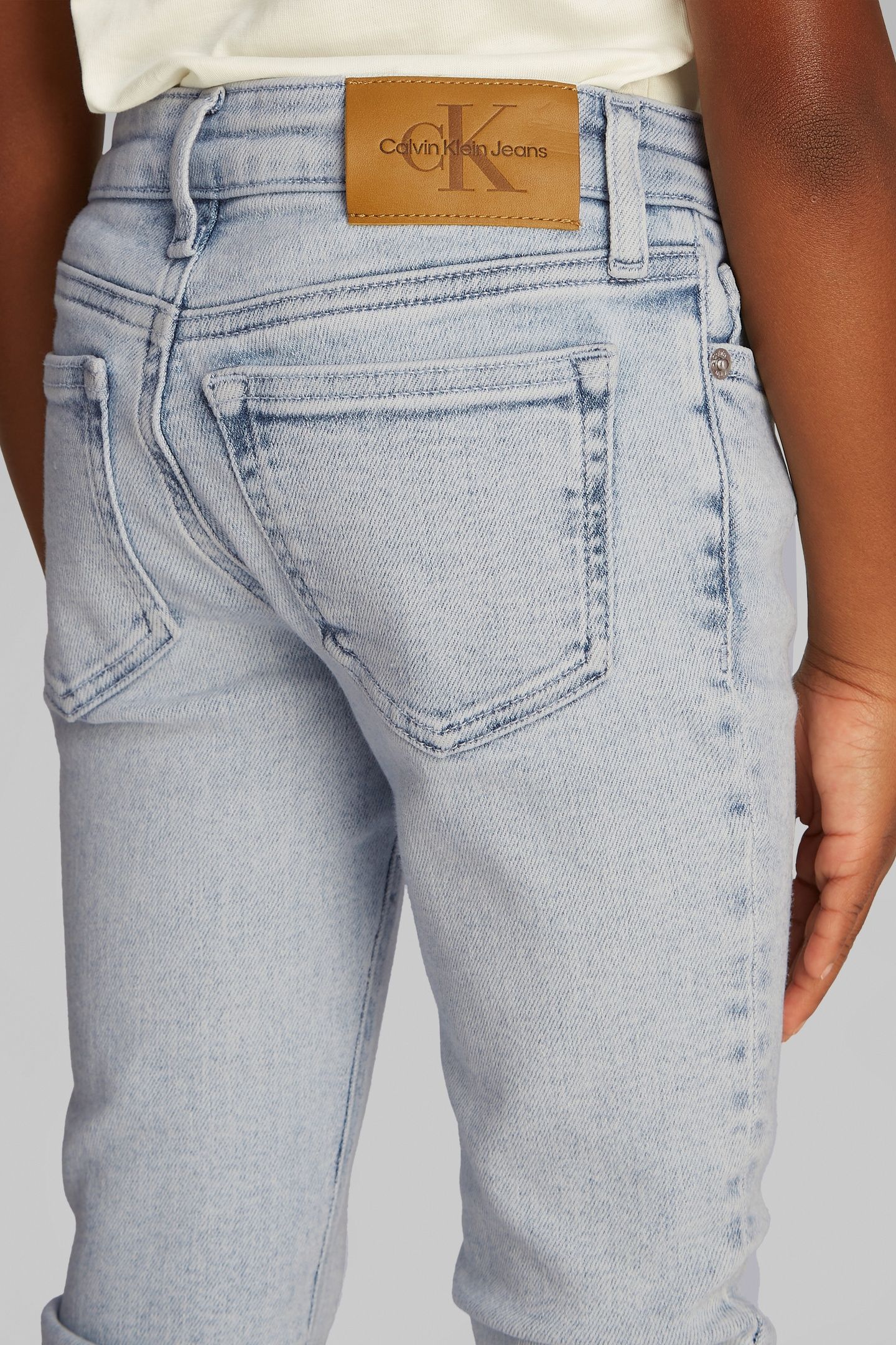 GIRLS MID RISE SKINNY CLEAN SKY BLUE 5
