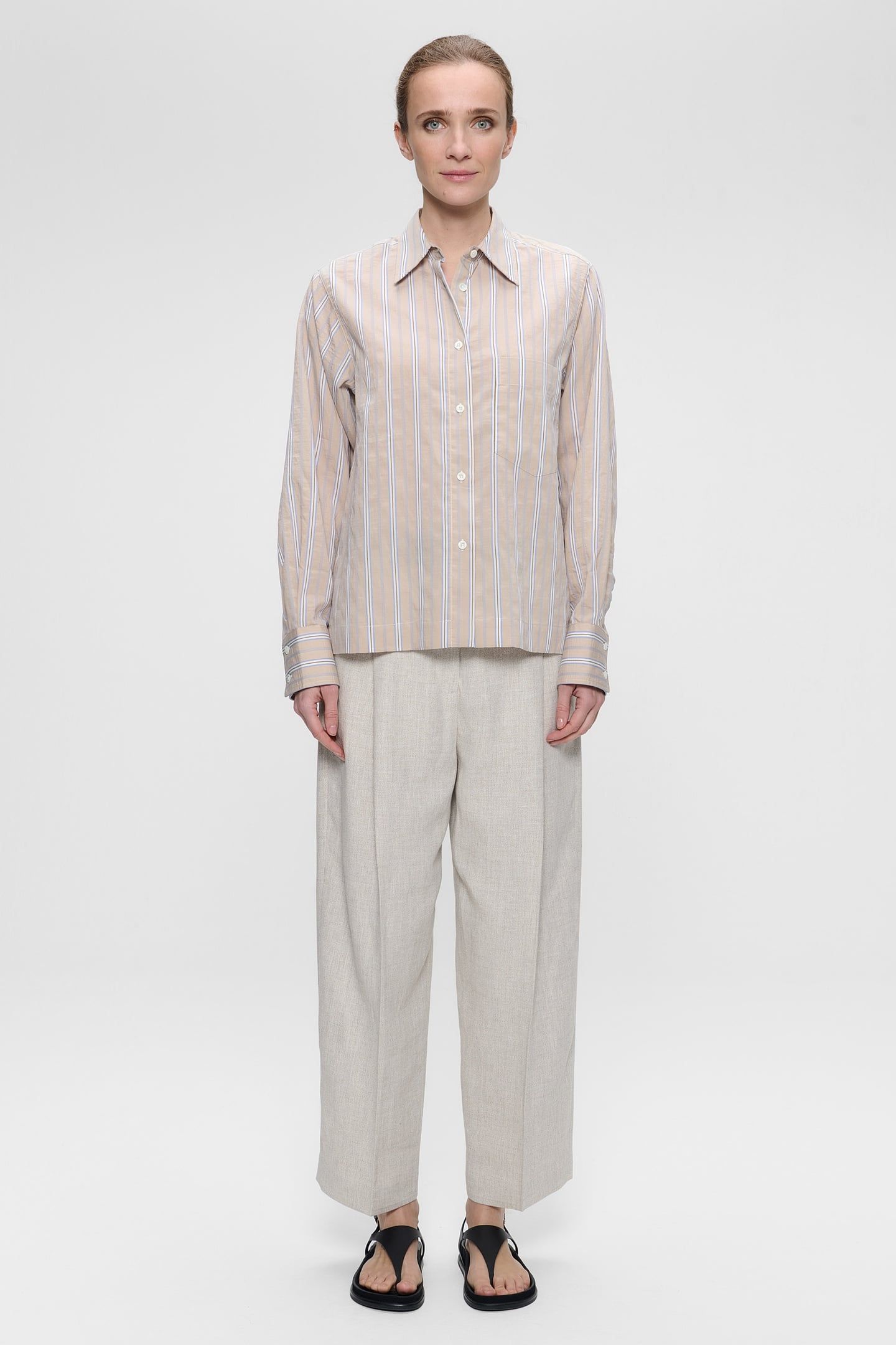 STRIPED BOXY SHIRT CHALK 3
