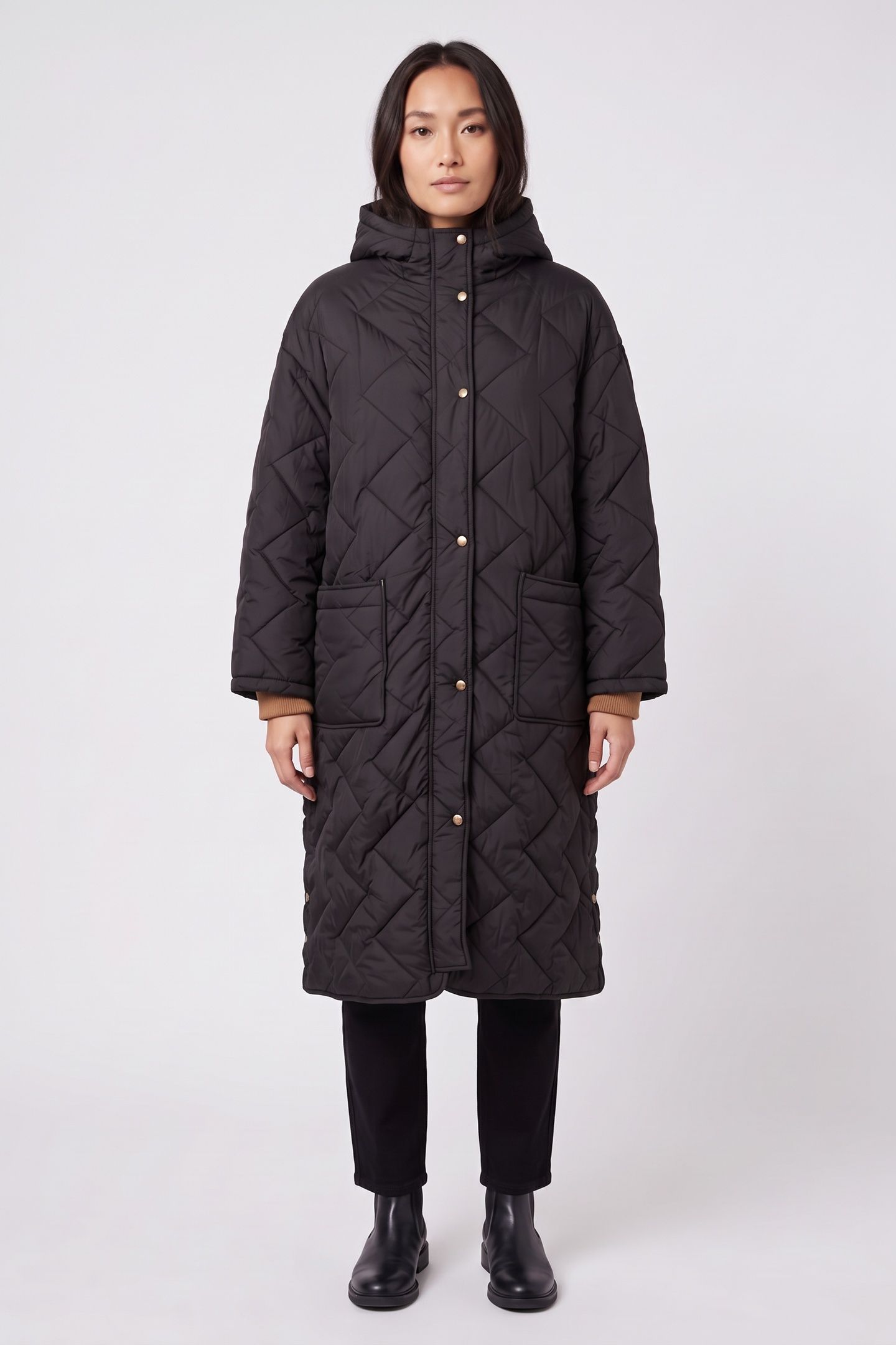 SLOANE PADDED COAT PURE BLACK 1