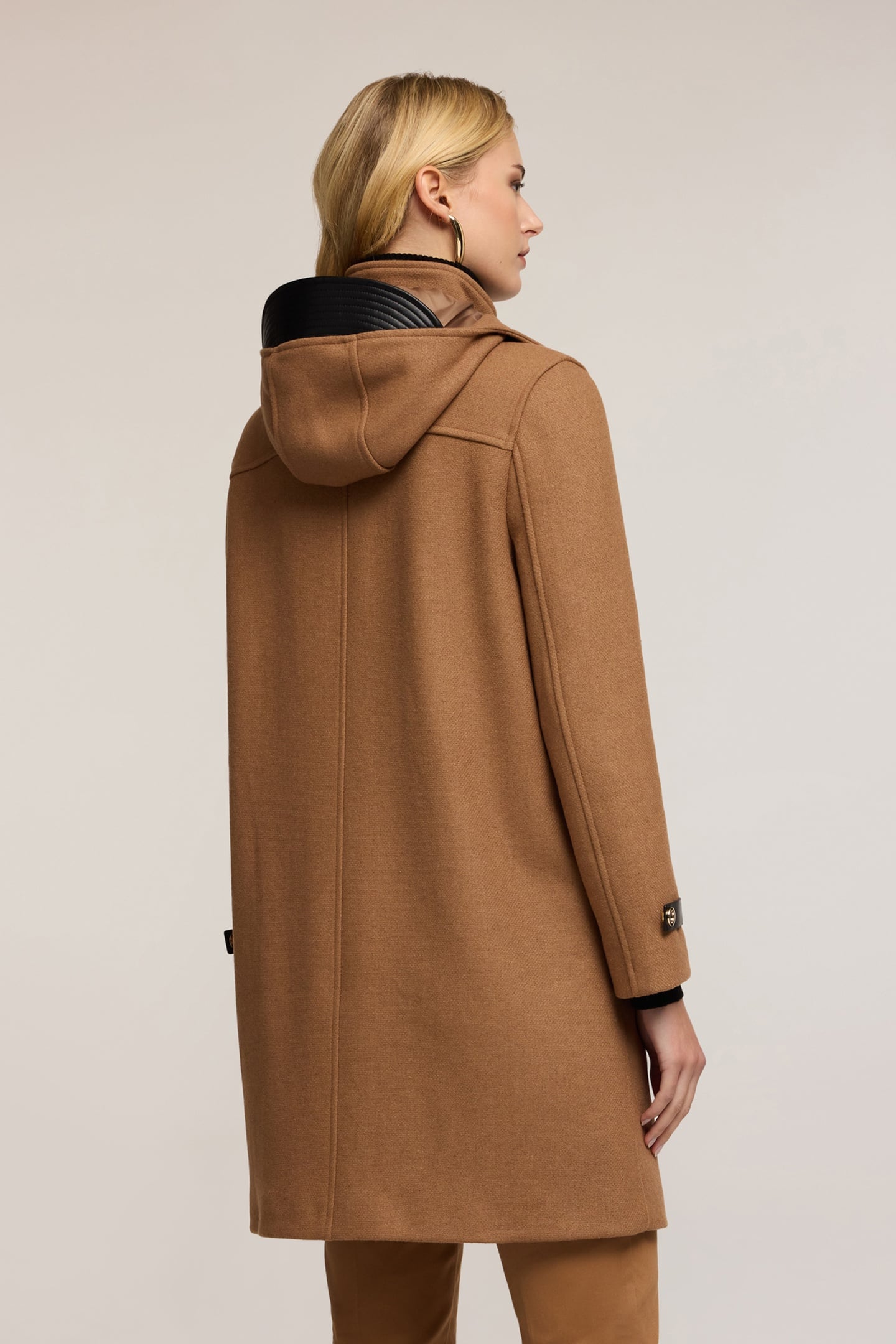 MIXED WOOL CLOTH COAT WITH INSERTS BROWN 3