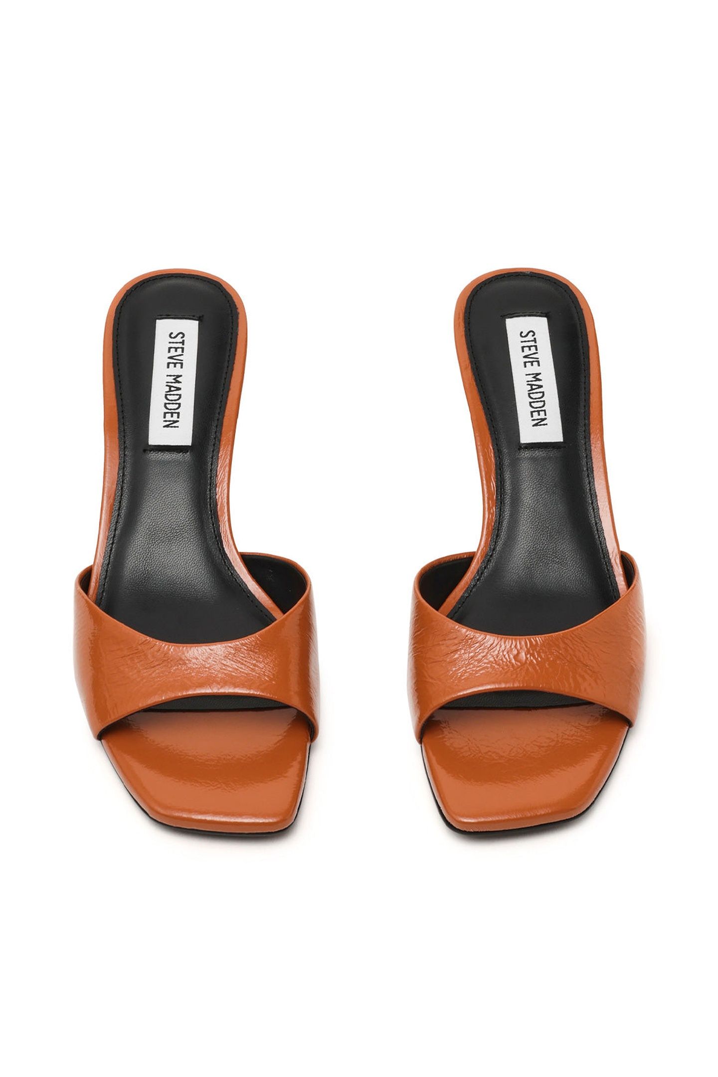 HINTS MULES COGNAC CRINKLE LEATHER 4