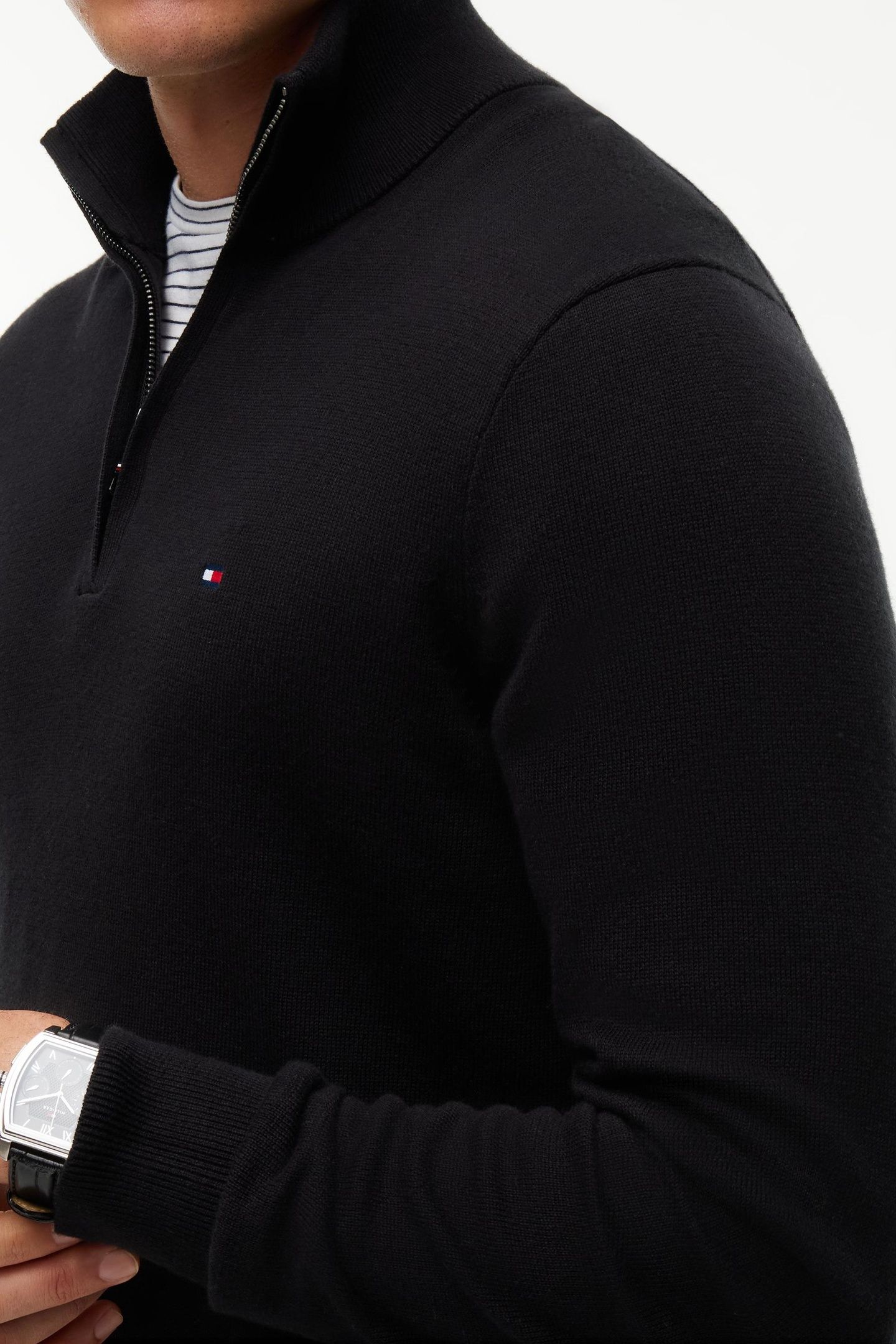 PIMA COTTON CASHMERE SWEATER BLACK 8