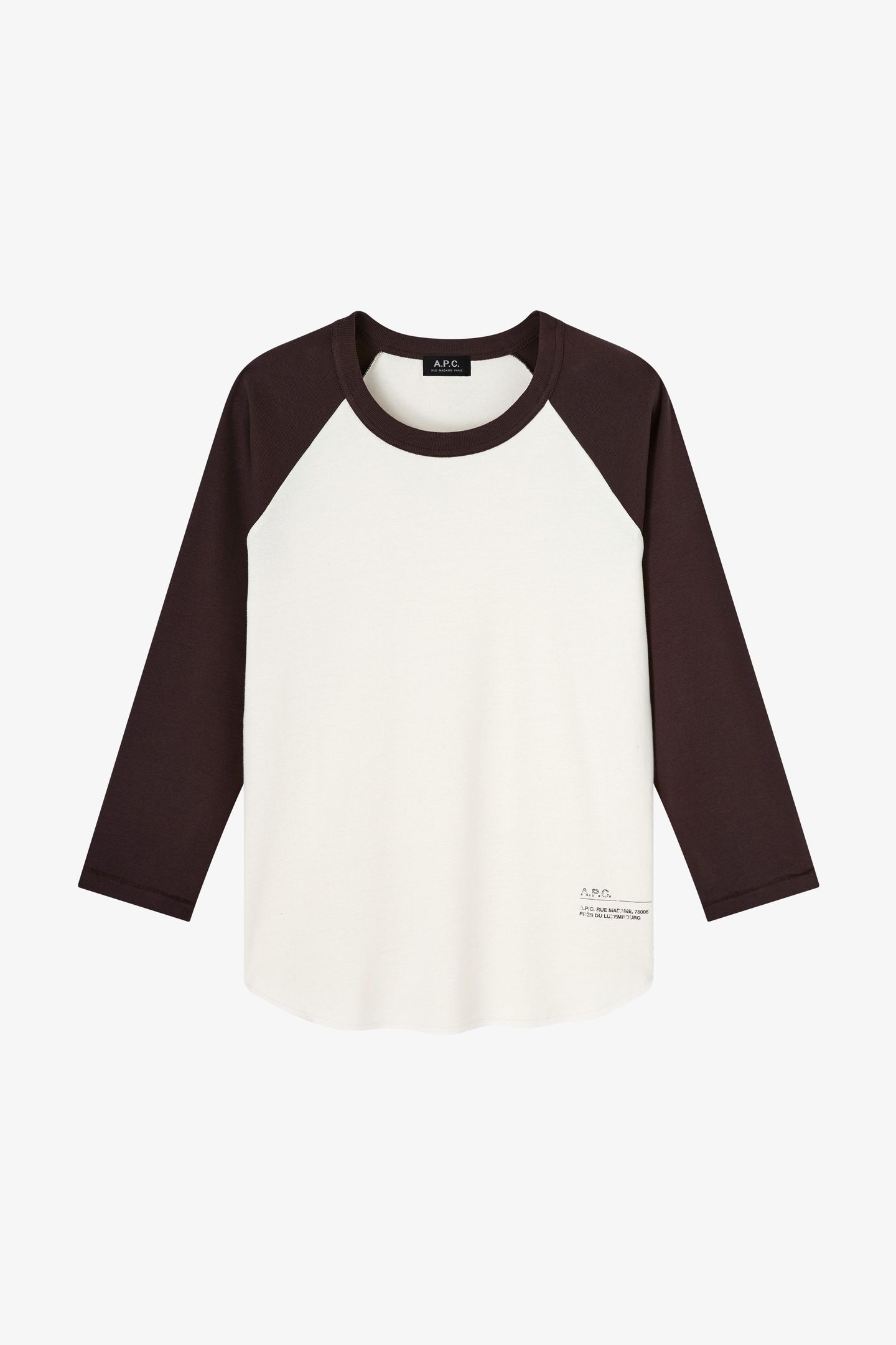 T-SHIRT 3/4 SLEEVE CONTRAST BEIGE/BROWN 4