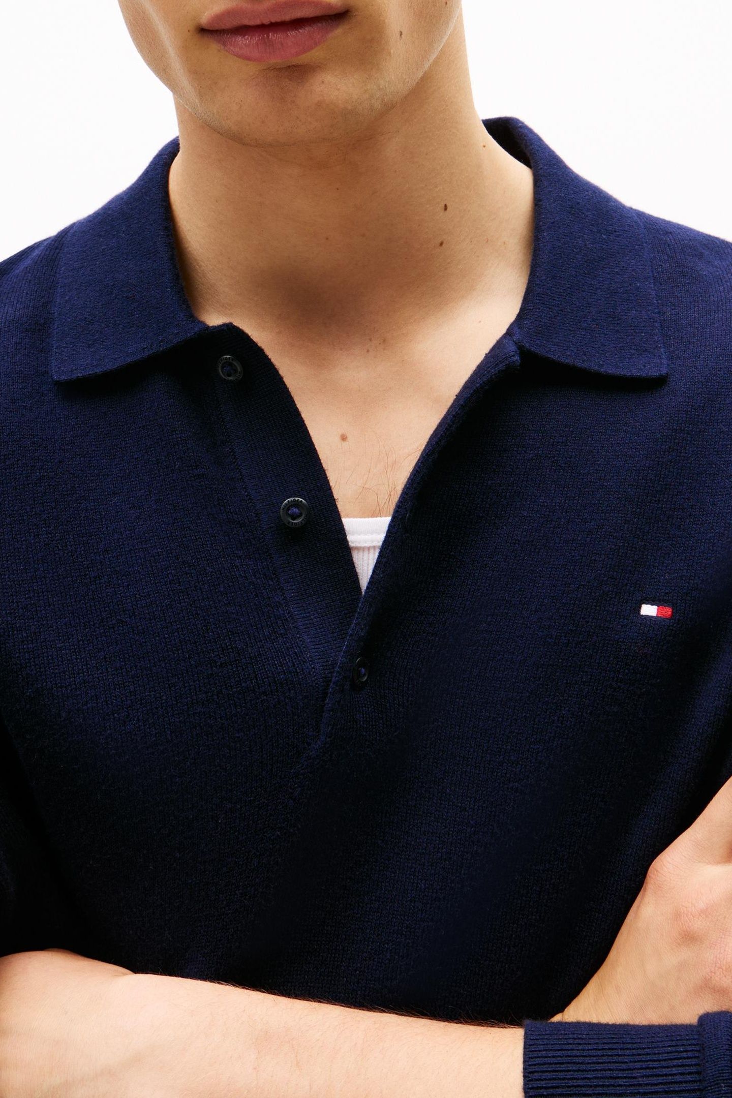 PIMA COTTON CASHMERE SWEATER NAVY BLUE 5
