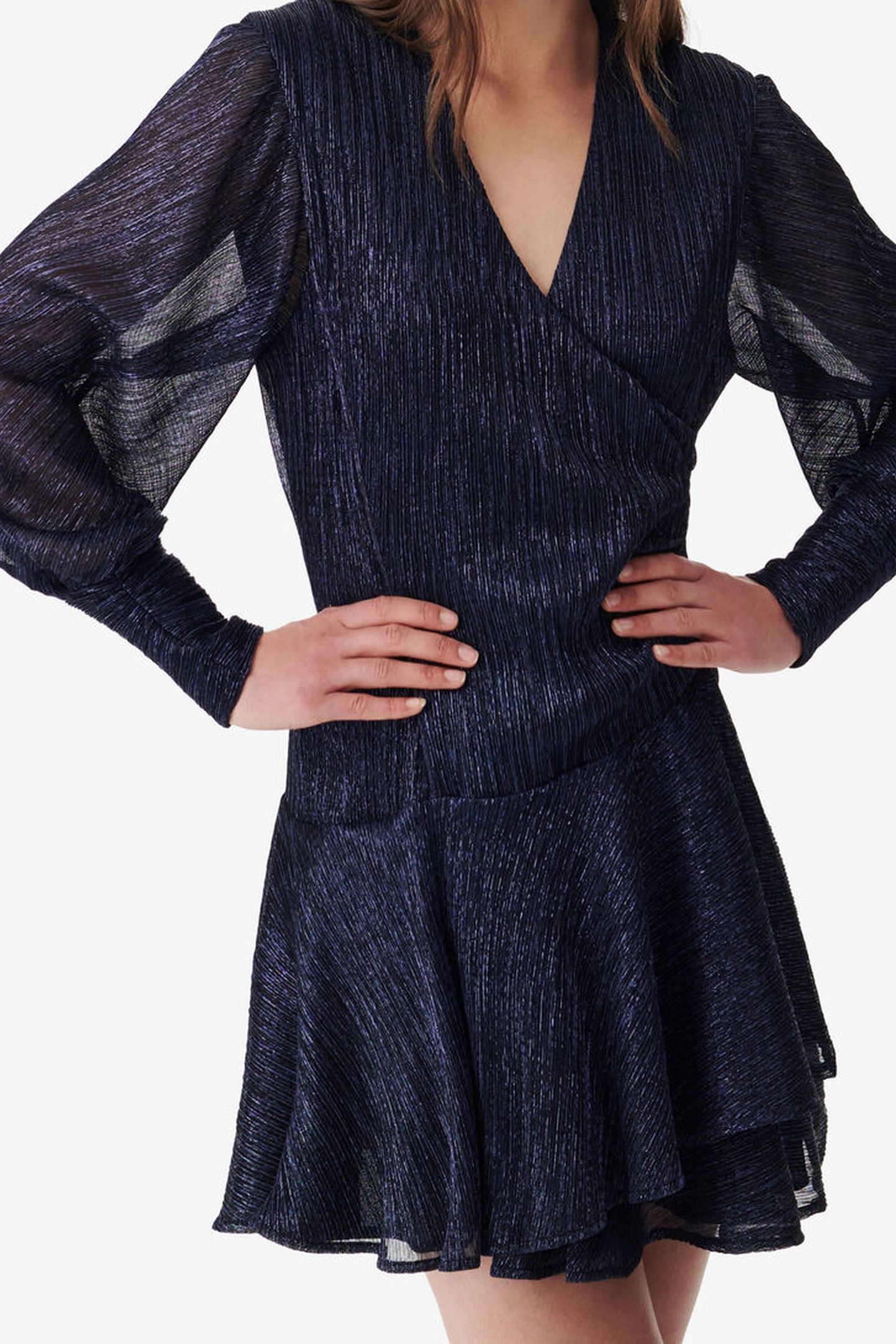 ARRIA DRESS METALLIC PURPLE / BLACK 3