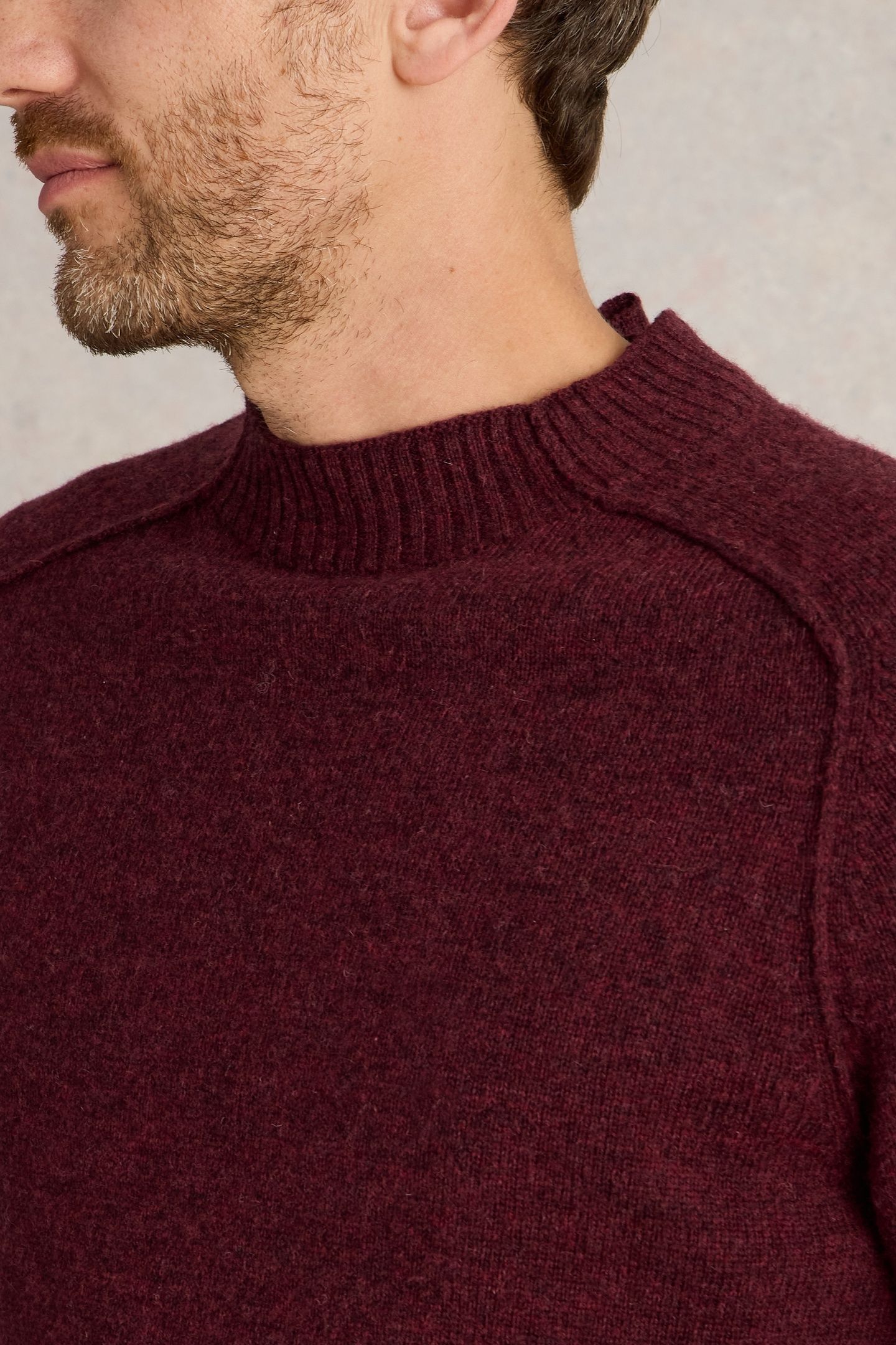 LAMBSWOOL MOCK NECK JUMPER DARK PLUM 5