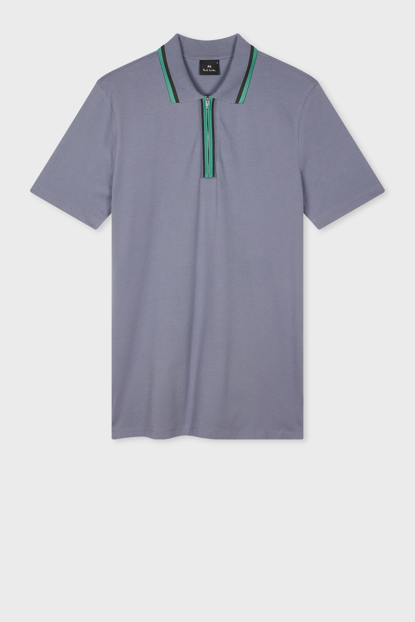 MENS REG FIT HALF ZIP POLO SLATE 4