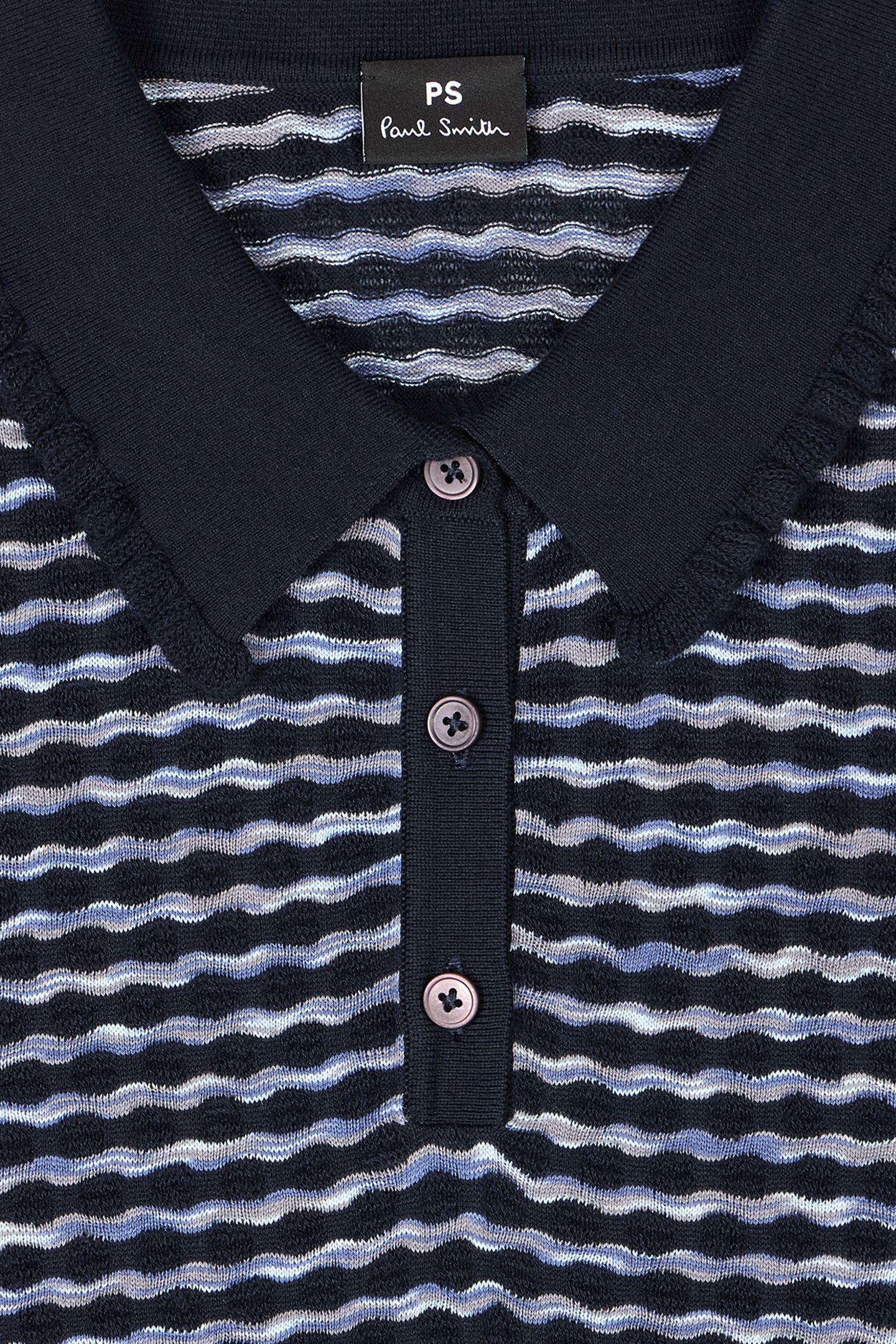 WOMENS KNITTED SS POLO SHIRT VERY DARK NAVY 7