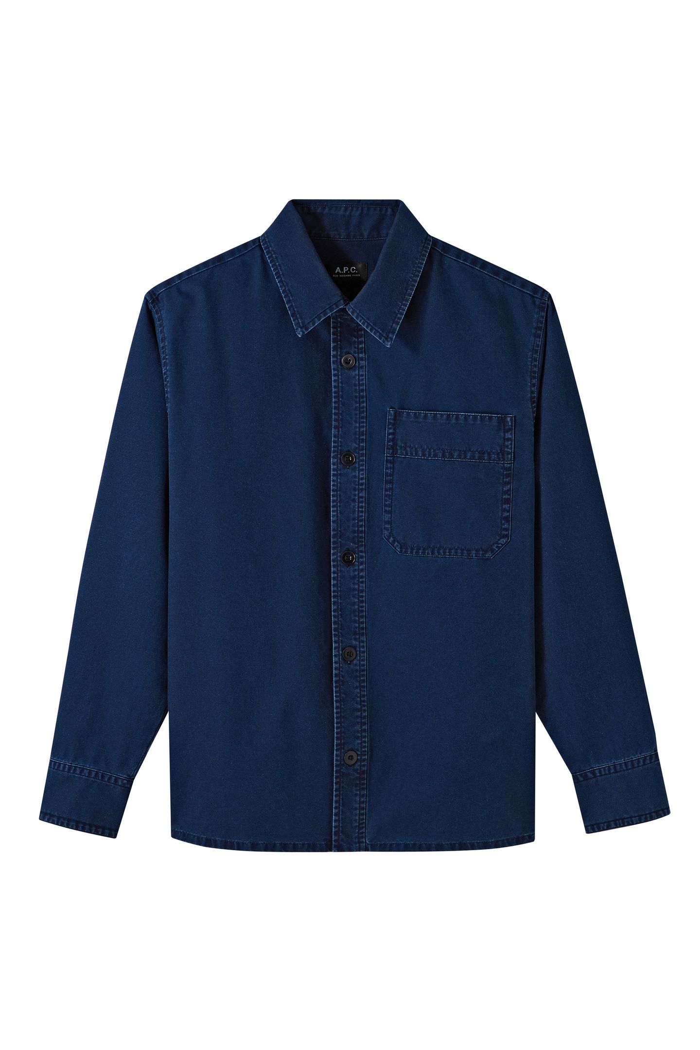 UNISEX OVERSHIRT BASILE LOGO WASHED INDIGO 2
