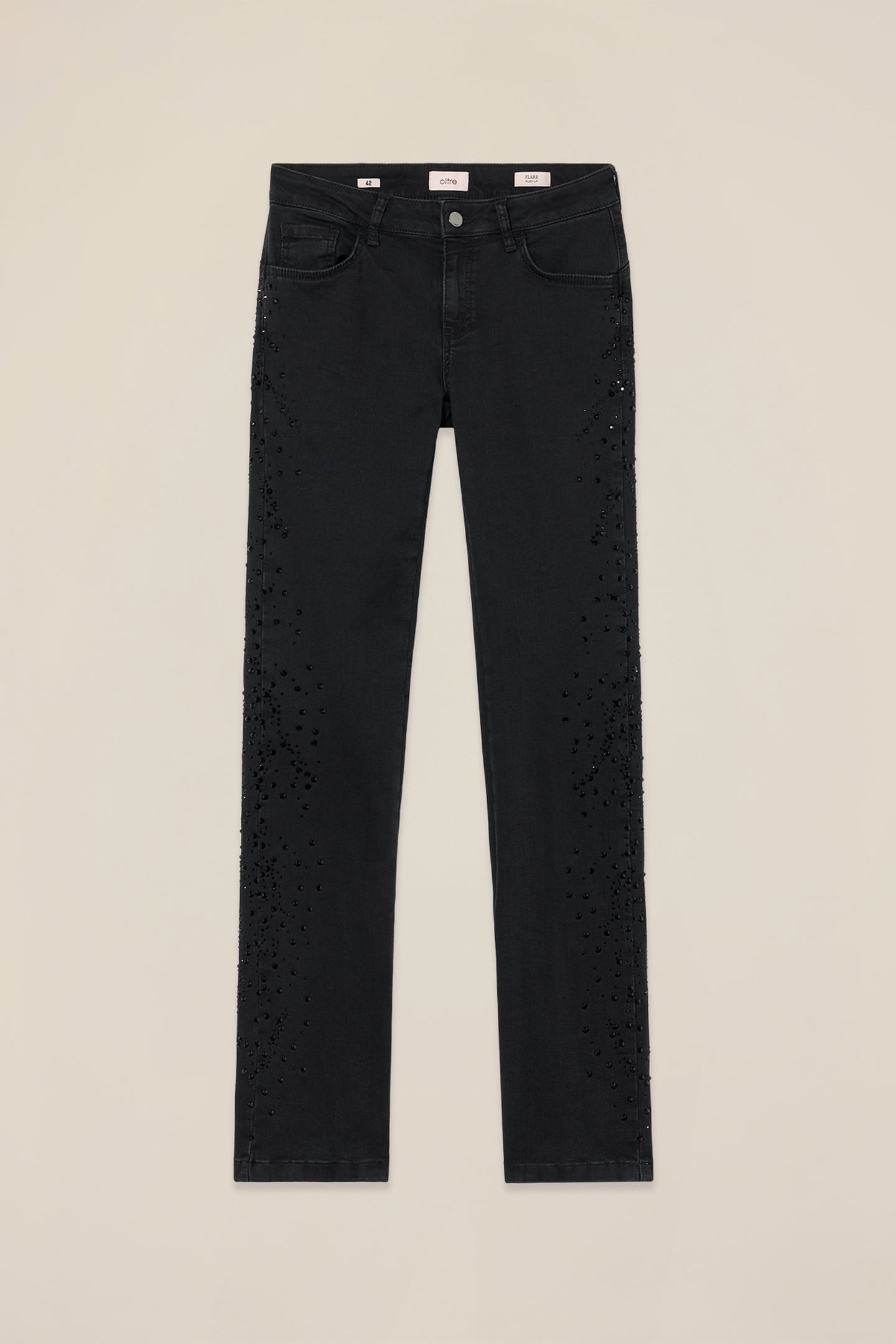 BLACK JEANS WITH CRYSTALS BLACK 4