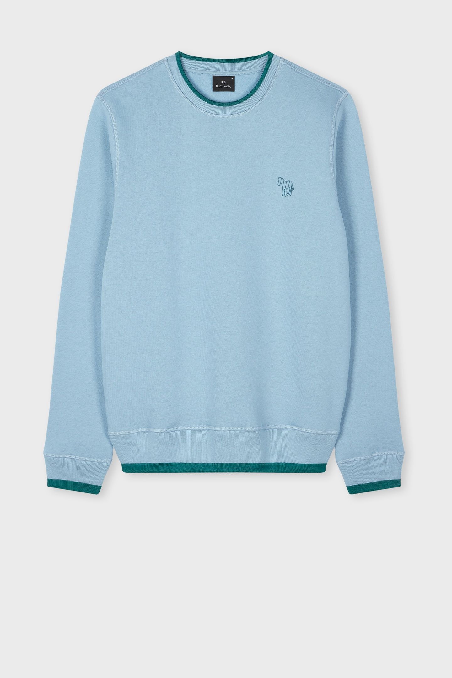 MENS REG FIT SWEATSHIRT ZEBRA MONO LIGHT BLUE 4