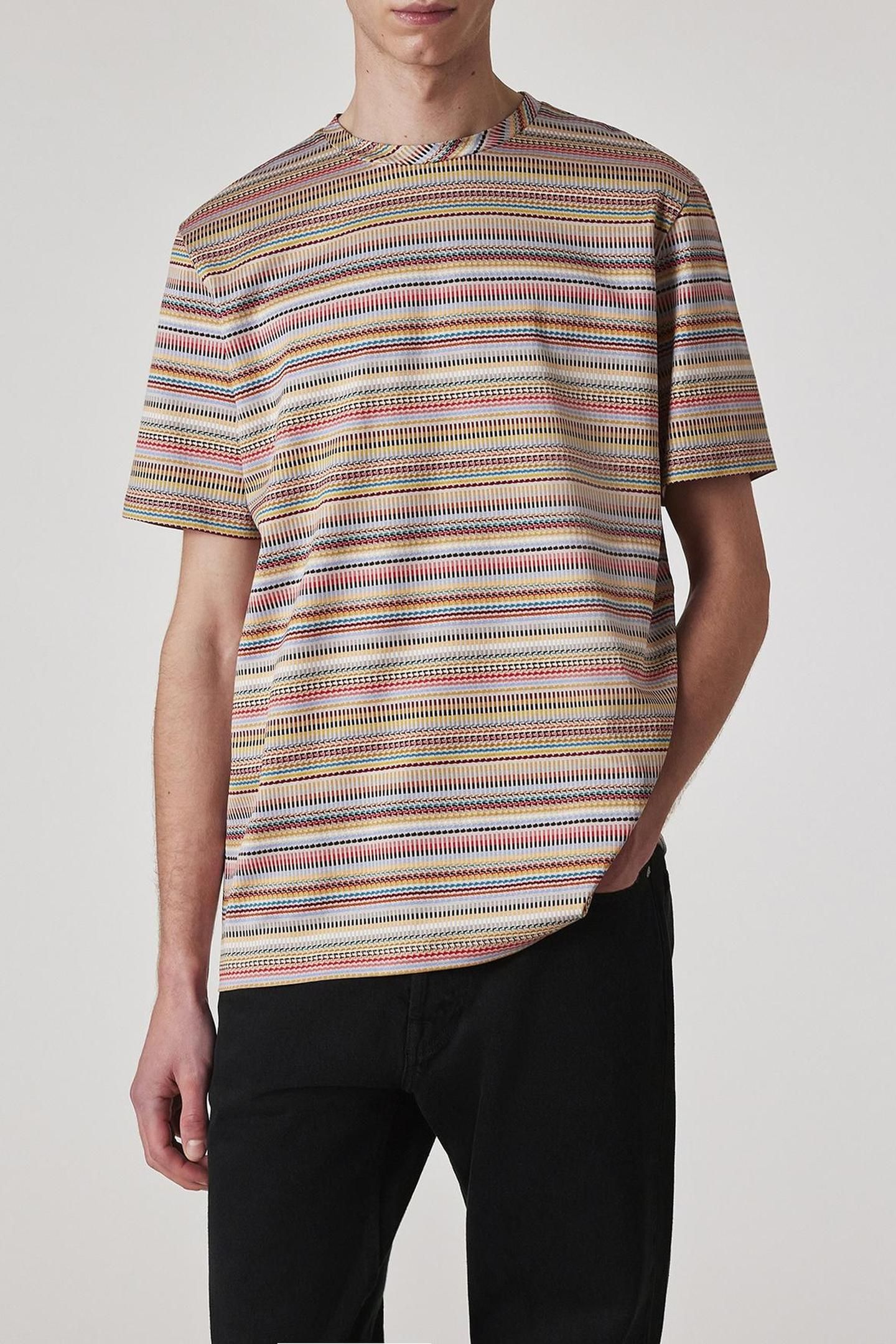MENS SIGNATURE STRIPE TSHIRT MULTI COLOURED 1