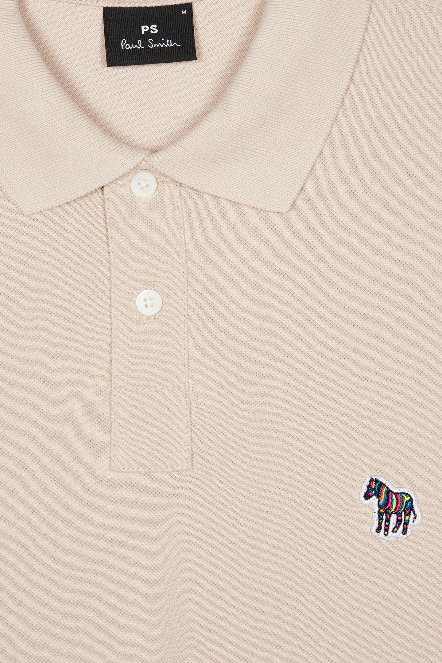 MENS REG FIT SS POLO SHIRT ZEBRA PARCHMENT 3