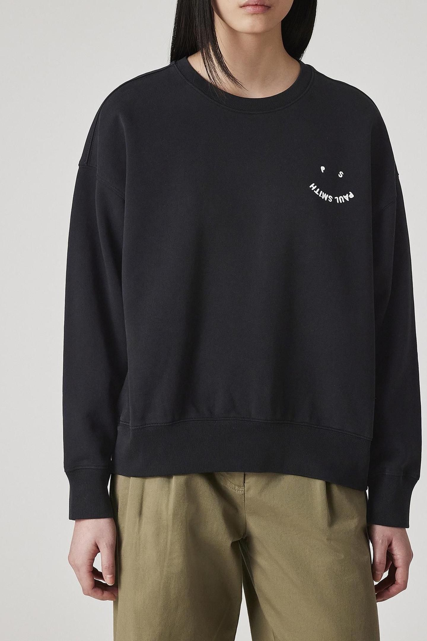 WOMENS SWEATSHIRT PS HAPPY BLACK 1