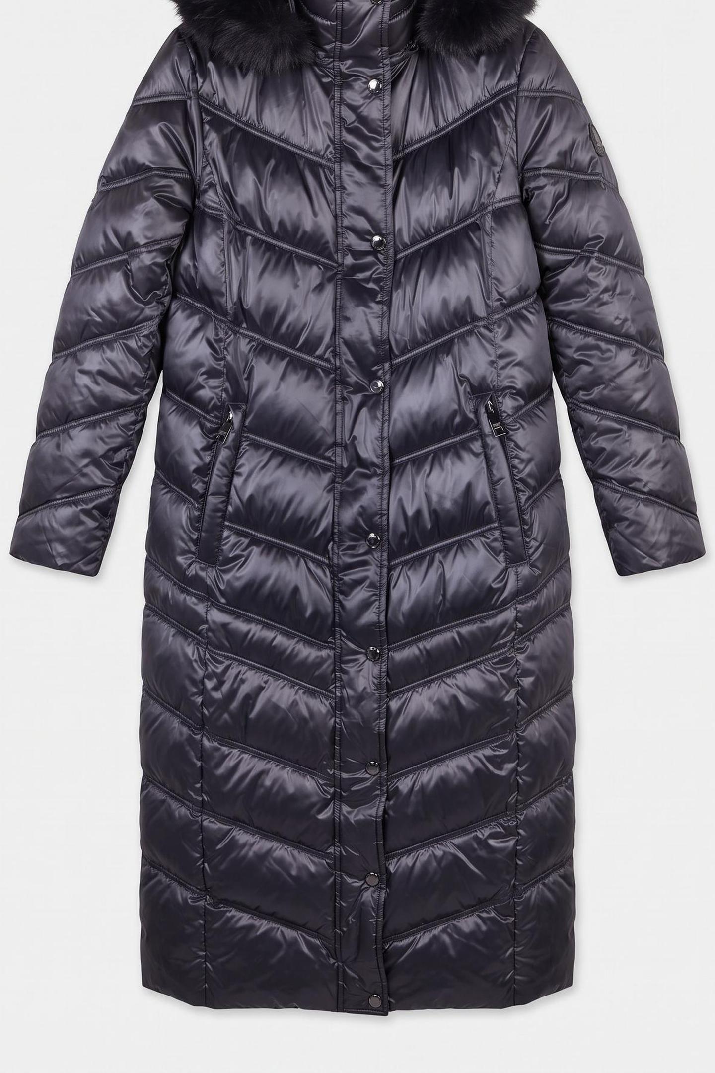 CHEVRON MAXI COAT CHARCOAL 3