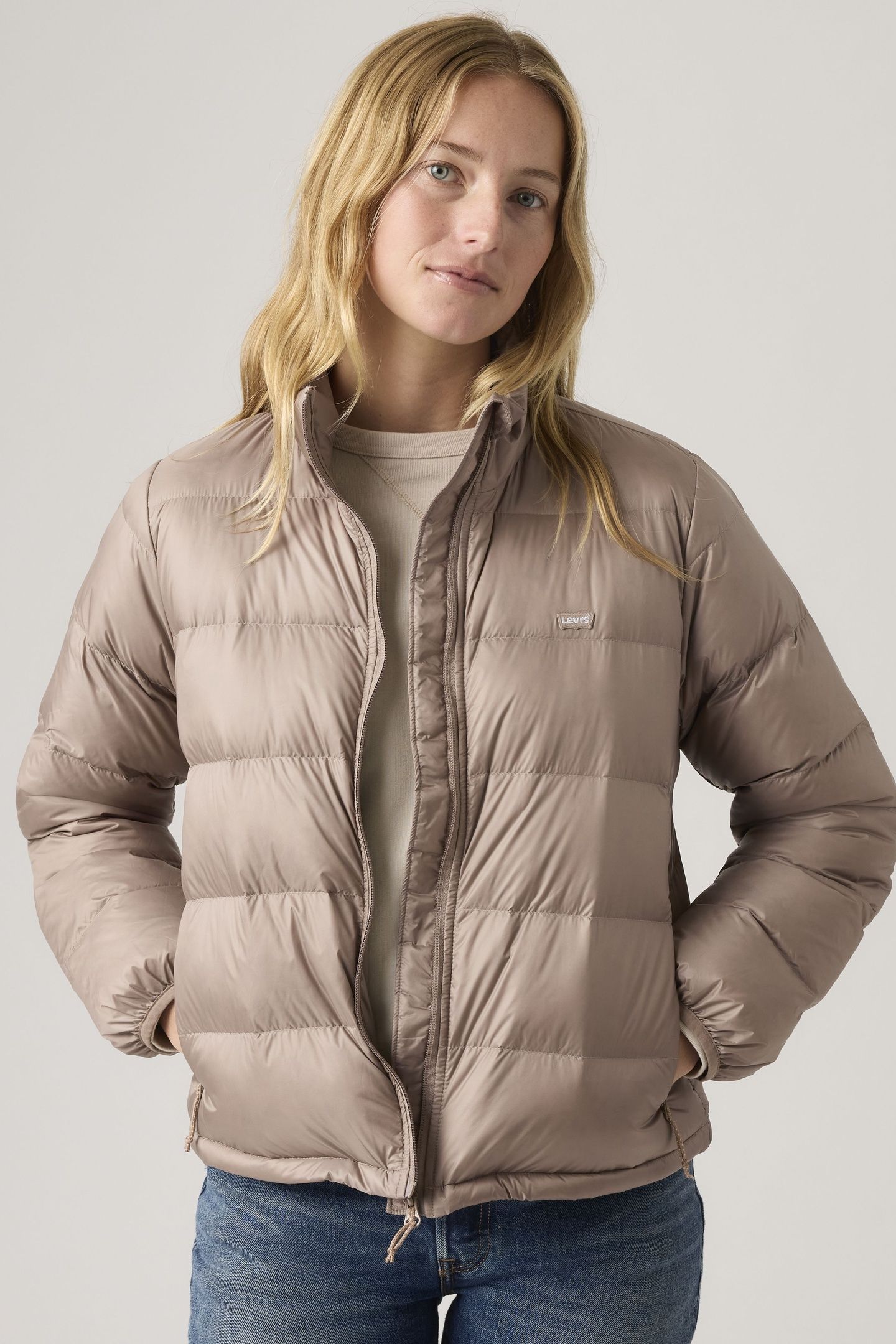 WILLA DOWN PACKABLE JACKET TAUPE GRAY 3