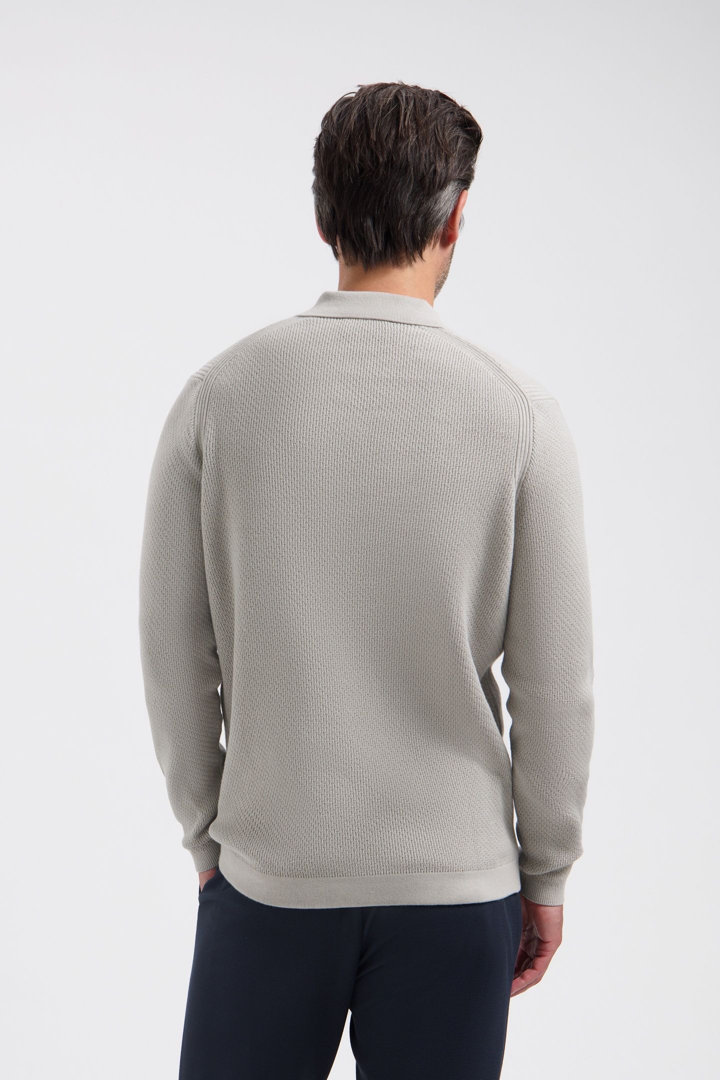 DS_KOSTAS LONGSLEEVE POLO GHOST GREY 2