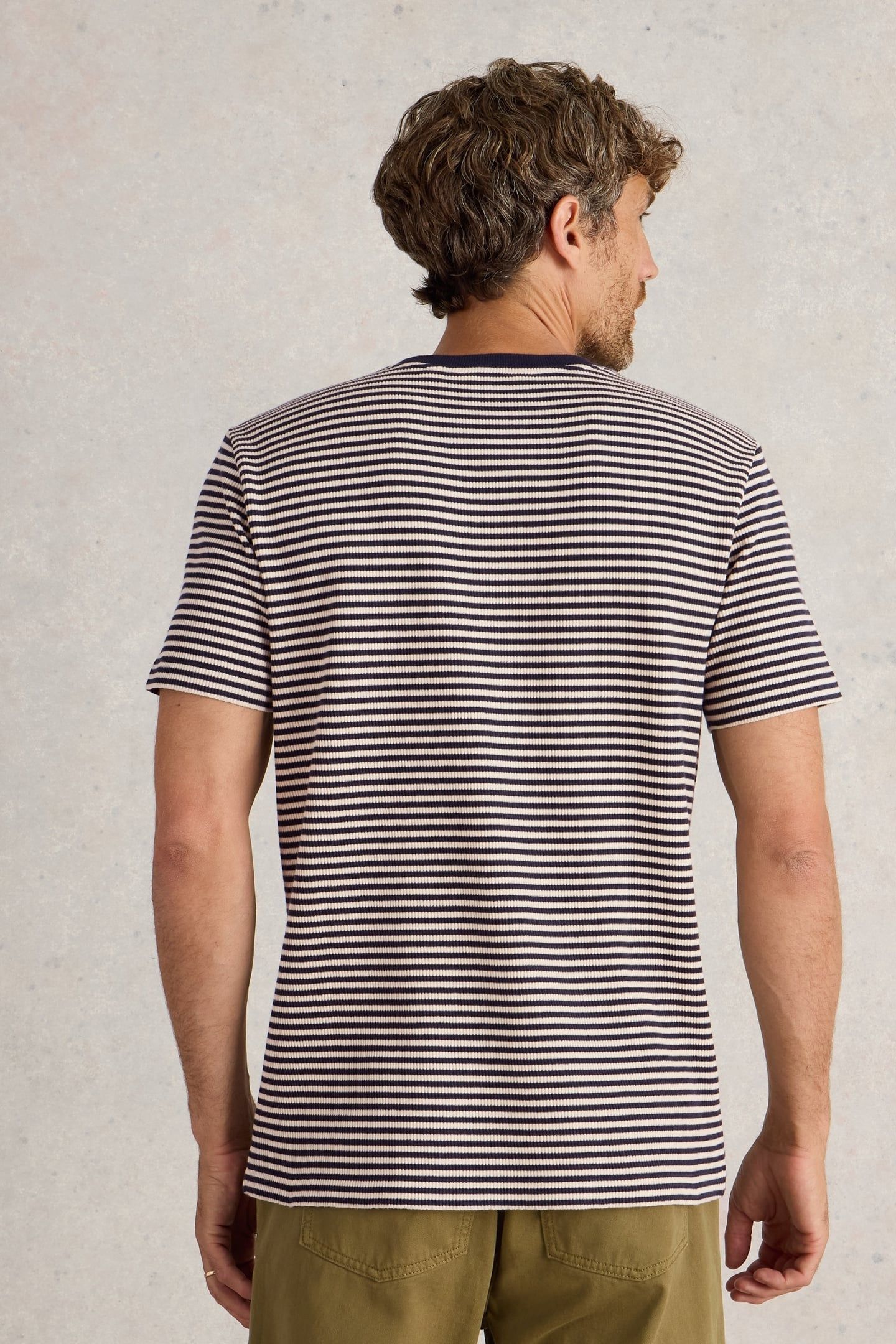 STRIPED RIB TEE NAVY MULTI 2