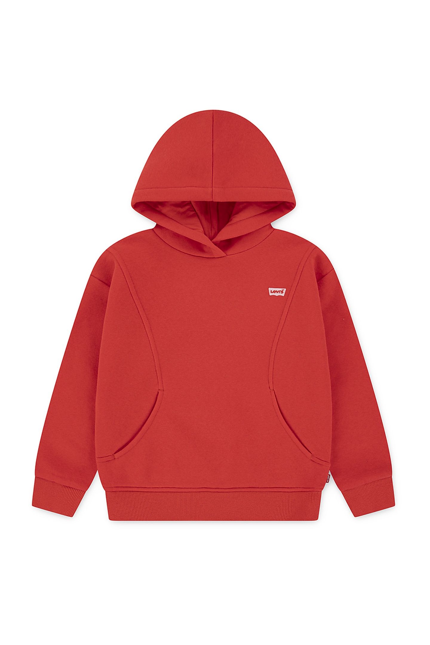 GIRLS BATWING PATCH HOODIE POPPY RED 1