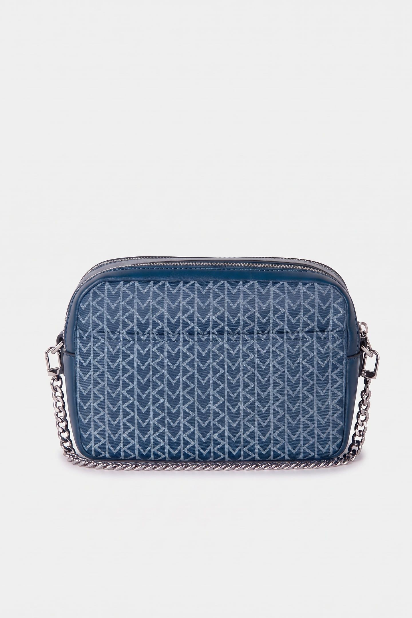 MEDIUM DOUBLE ZIP CHAIN CAMERA CROSSBODY RIVER BLUE 3