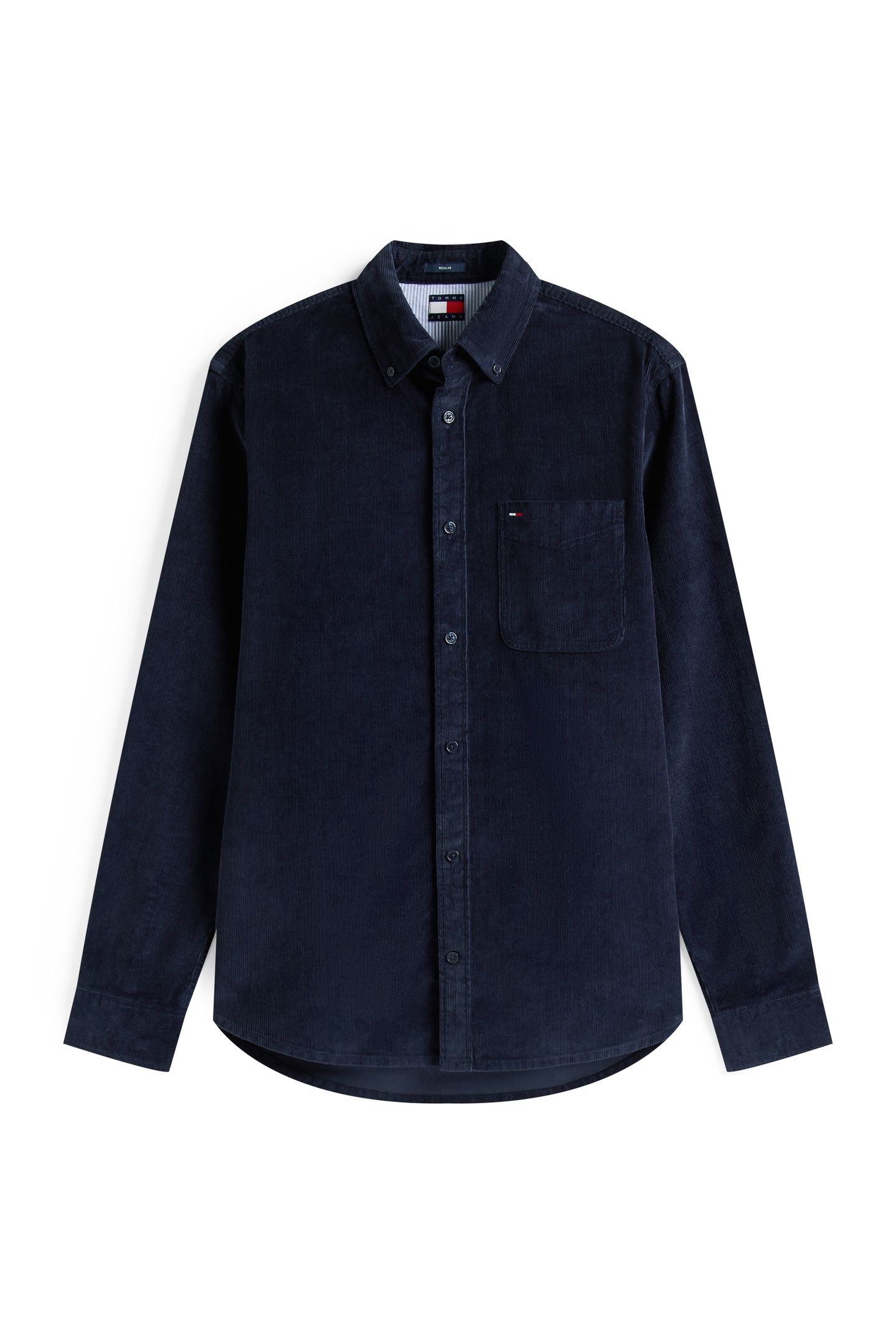 TJM REG BABY CORD SHIRT DARK NIGHT NAVY 4