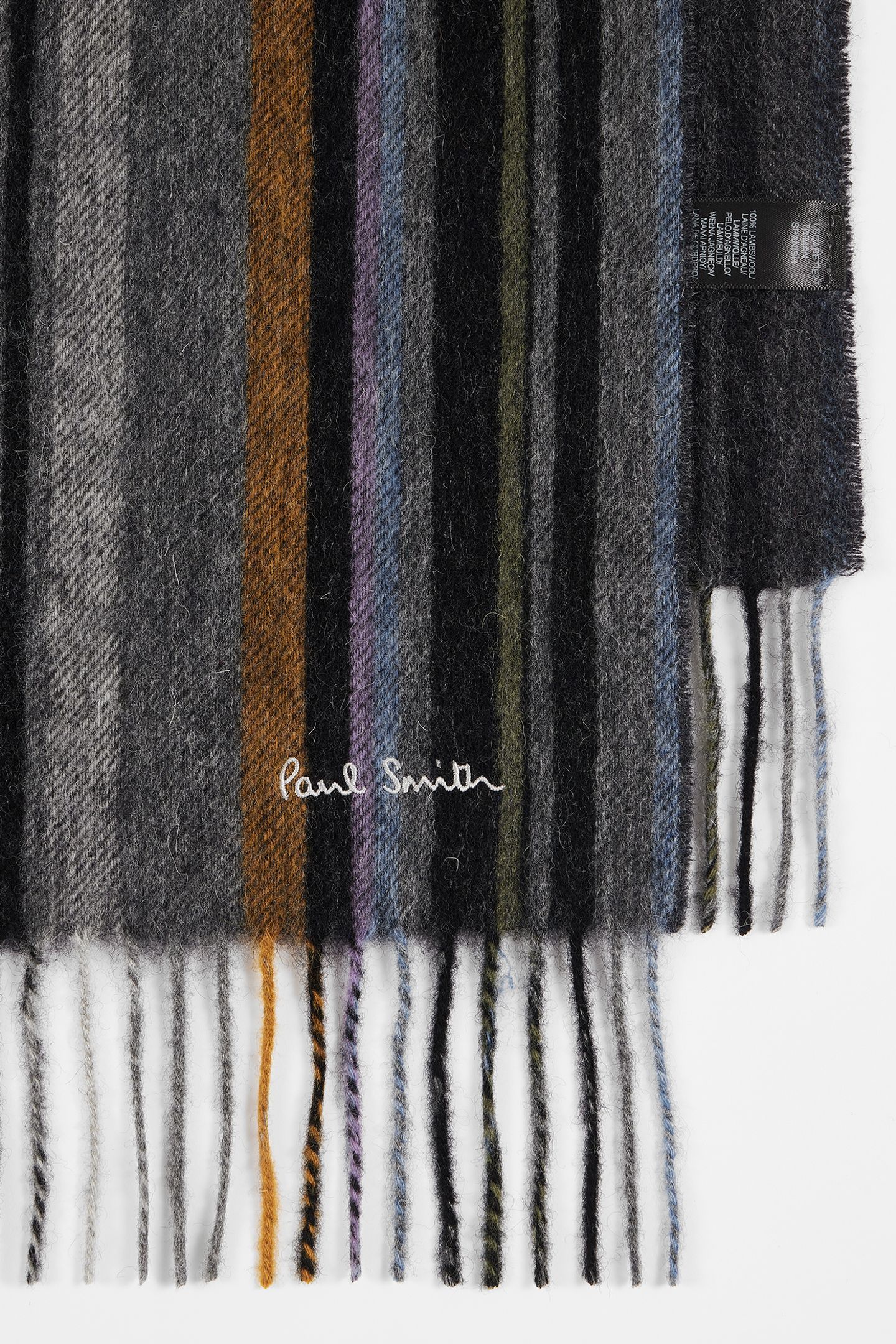MEN SCARF TRENT STRIPE SLATE 3