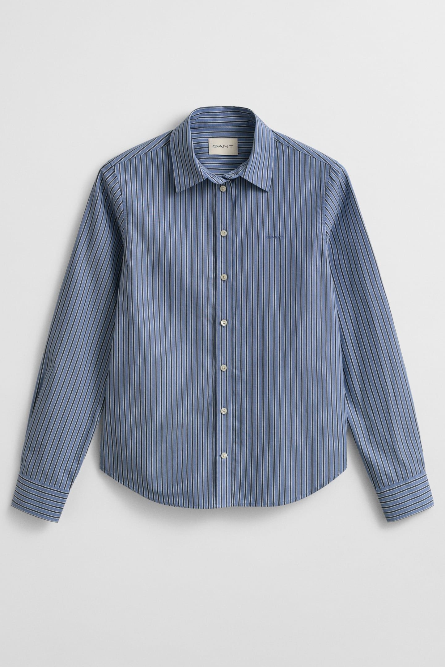 REG CLASSIC POPLIN STRIPED SHIRT FADED DENIM 3