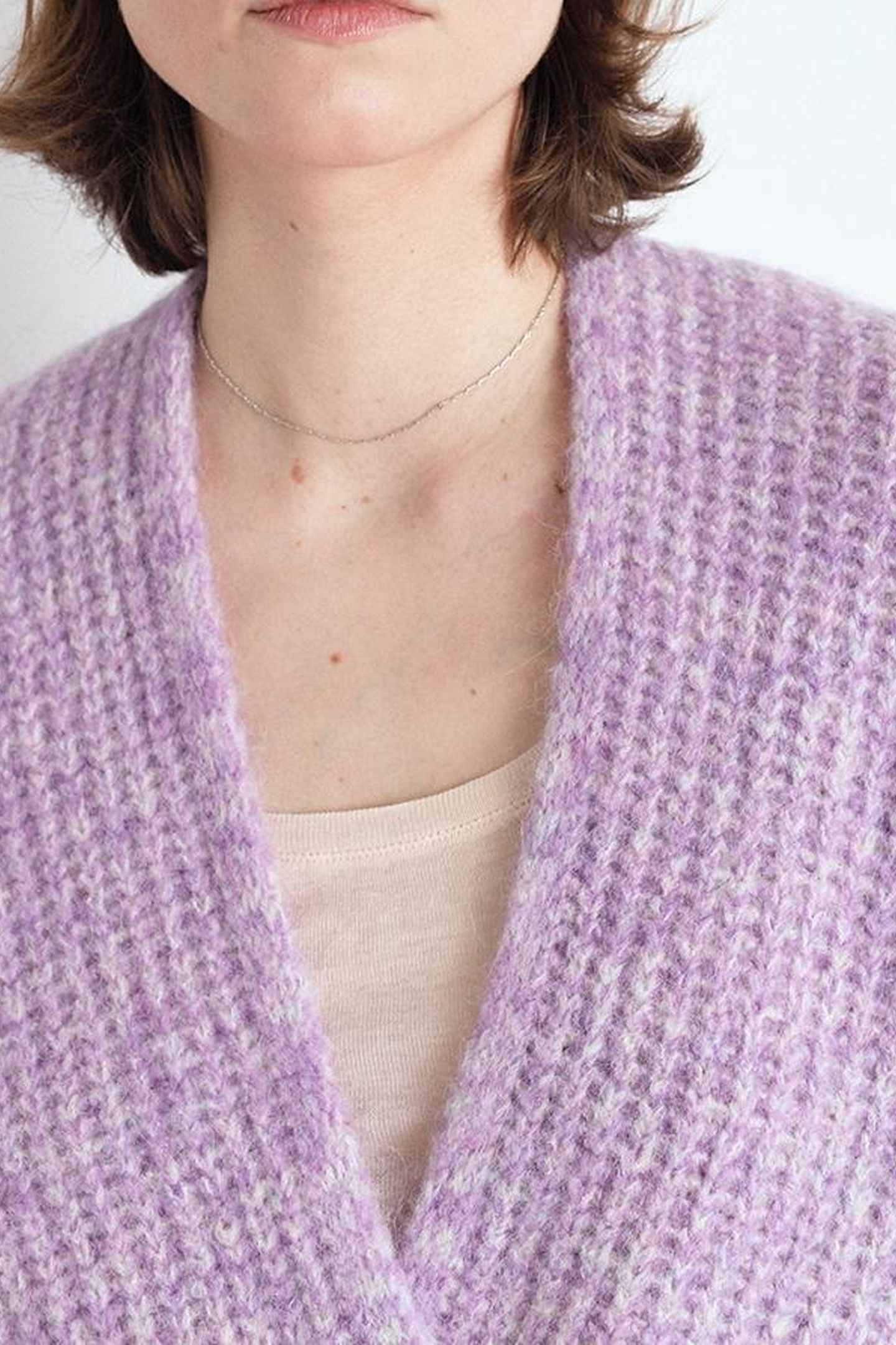 EAST CARDIGAN LILAS MOULINE 5