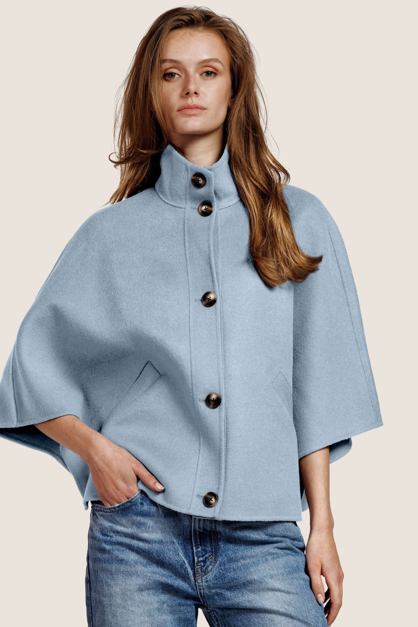 LIV WOOL JACKET STONE 3