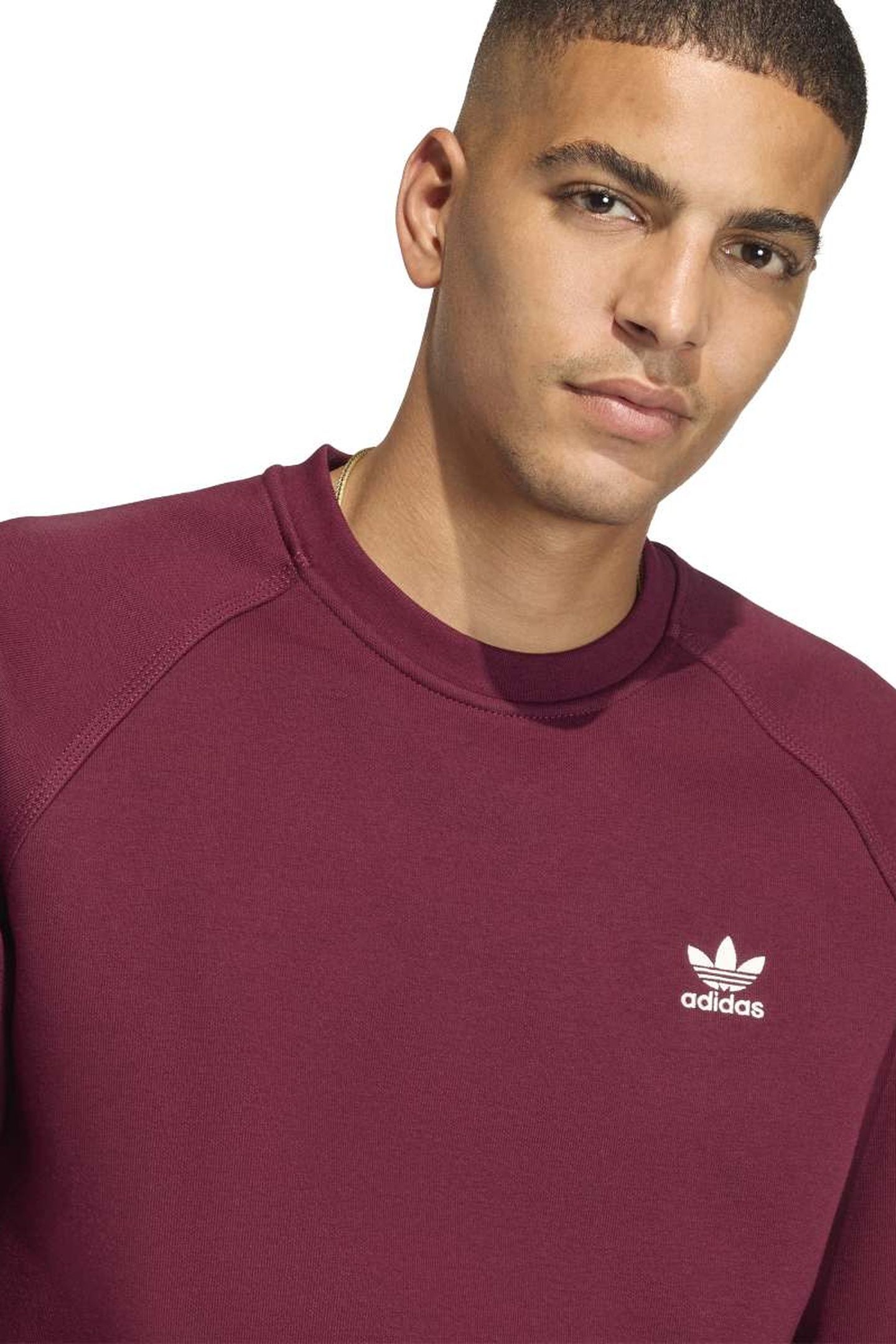 UNISEX ESSENTIAL REGULAR FLEECE CREWNECK MAROON 7