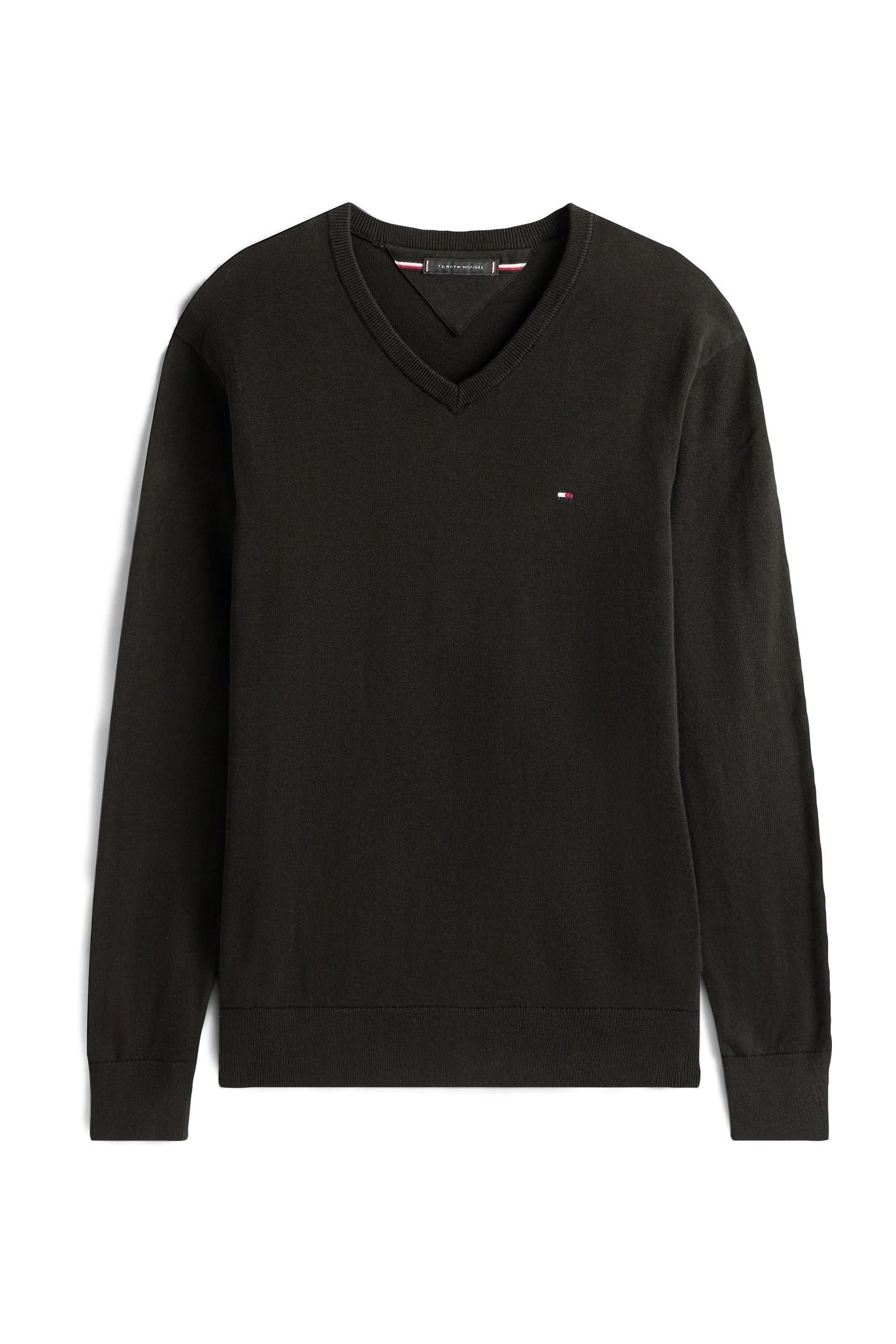ESSENTIAL COTTON V NECK BLACK 4