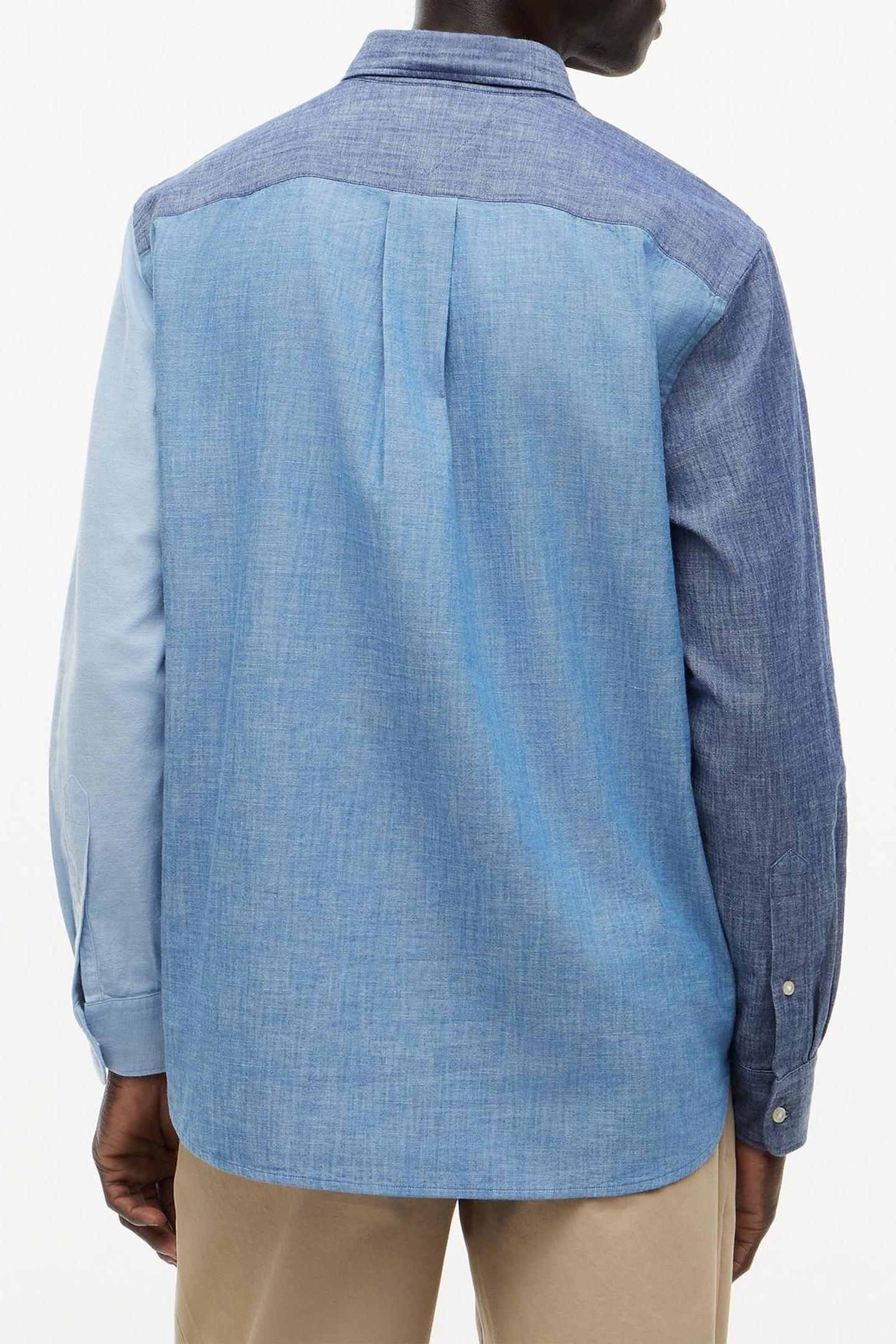 CHAMBRAY BLOCKING MID BLUE/CHECK 3