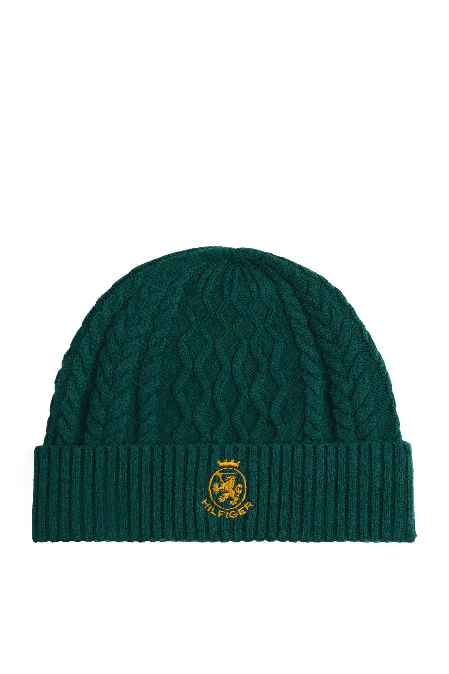 TH CREST KNIT BEANIE ORNAMENTAL GREEN/YELLOW 1