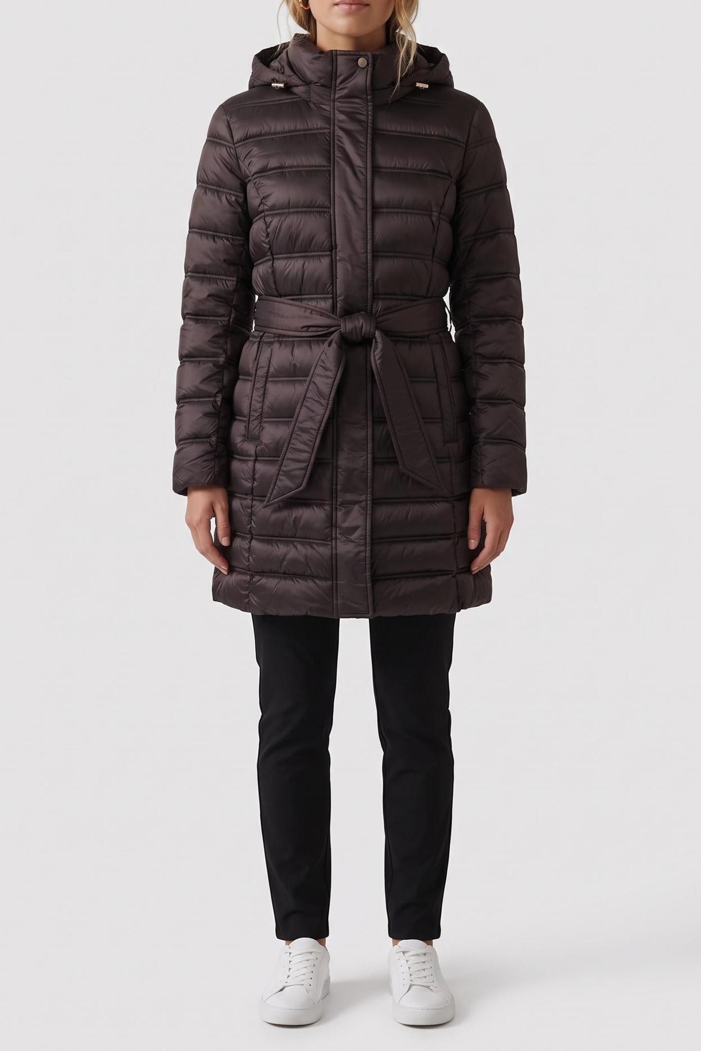 BELTED LONGLINE PACKABLE CHOCOLATE 1