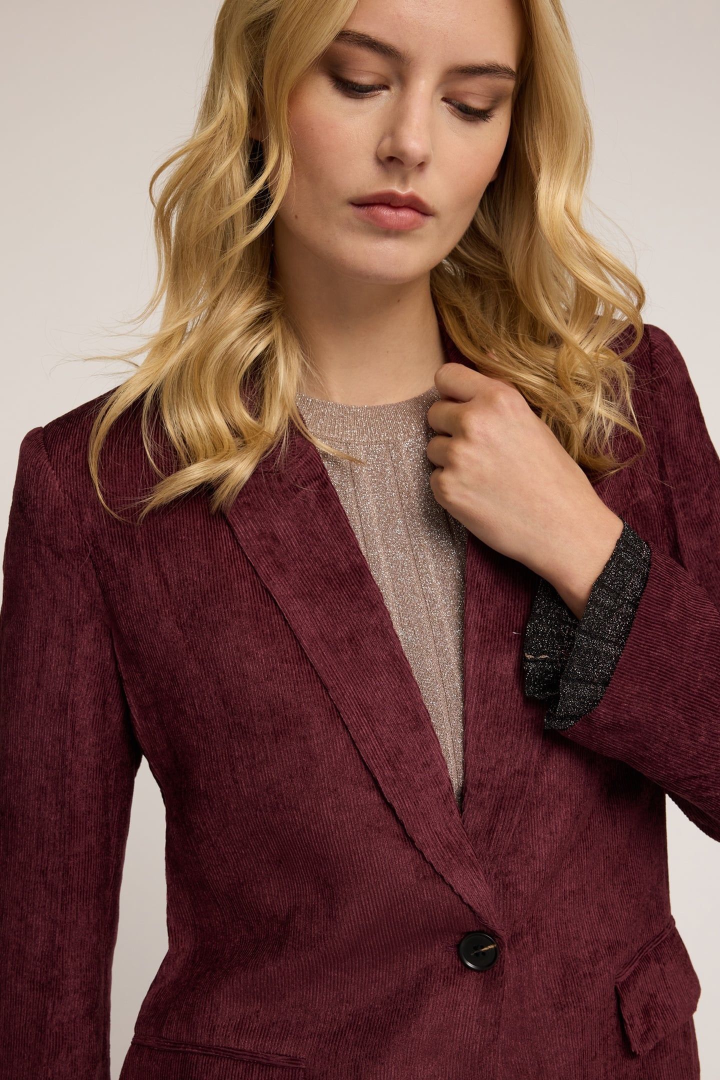 CORDUROY BLAZER BURGUNDY 5